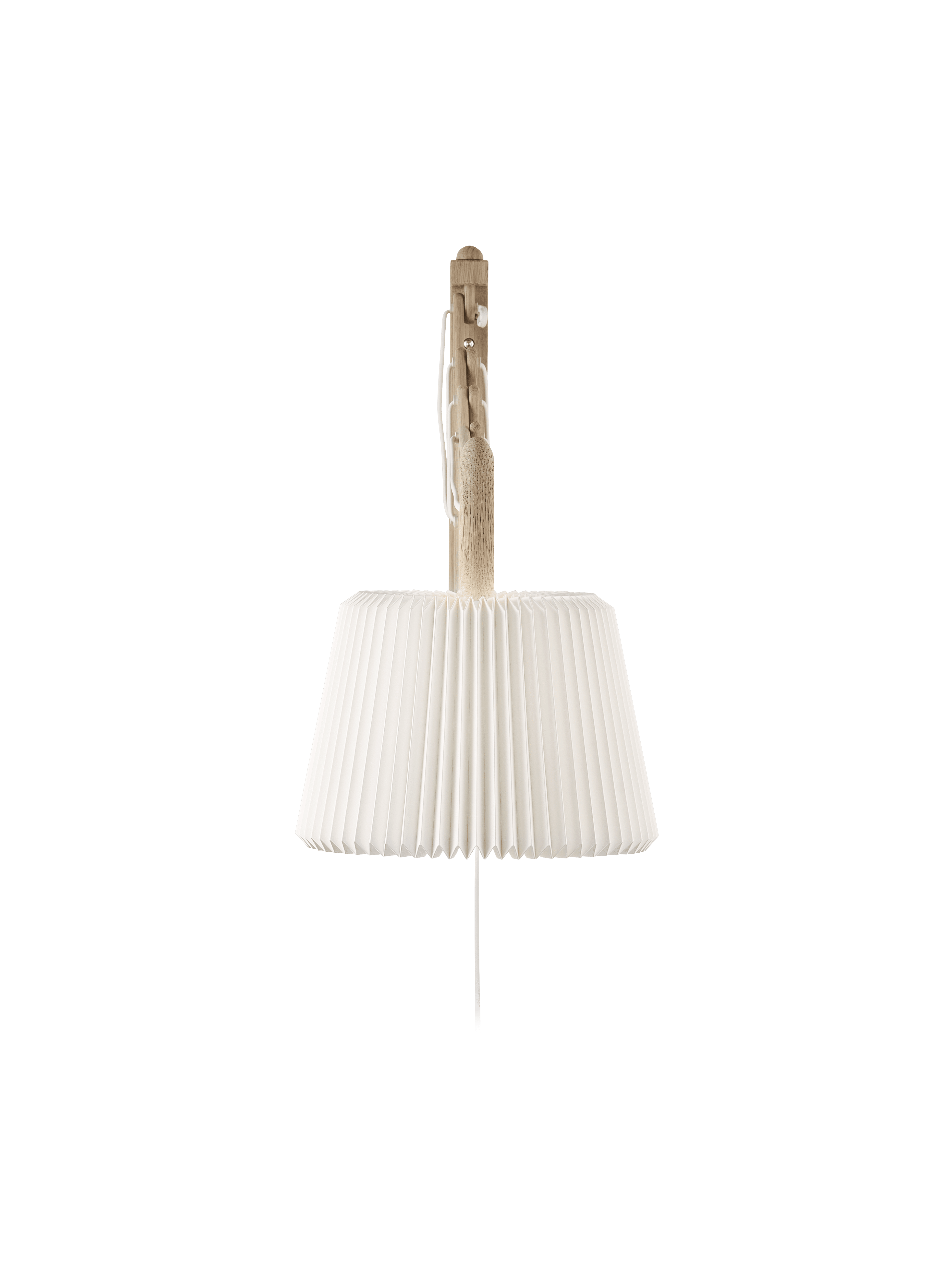 Lampa ścienna MODEL 233 120 SAX biały z jasną dębową podstawą