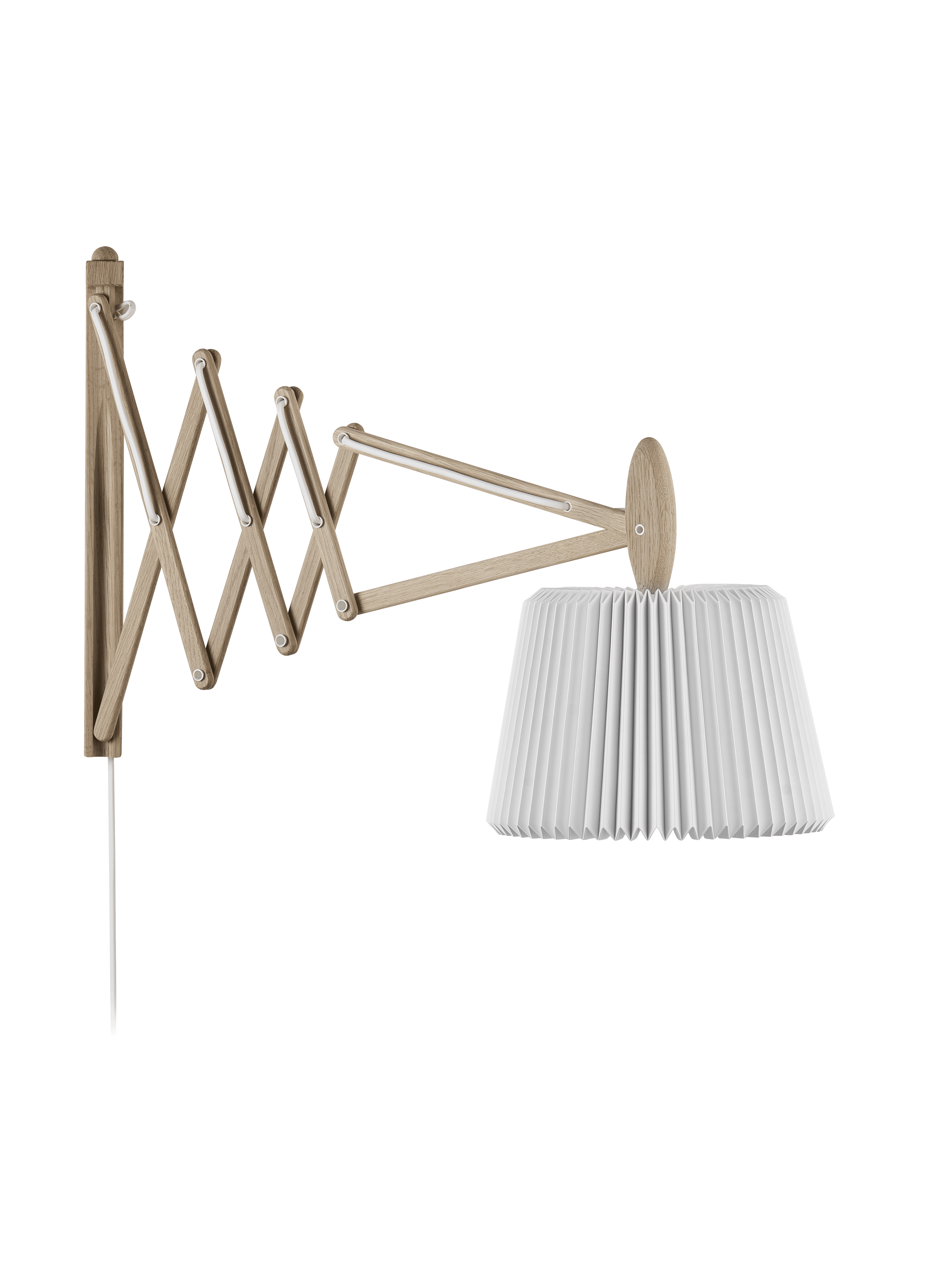 Lampa ścienna MODEL 233 120 SAX biały z jasną dębową podstawą