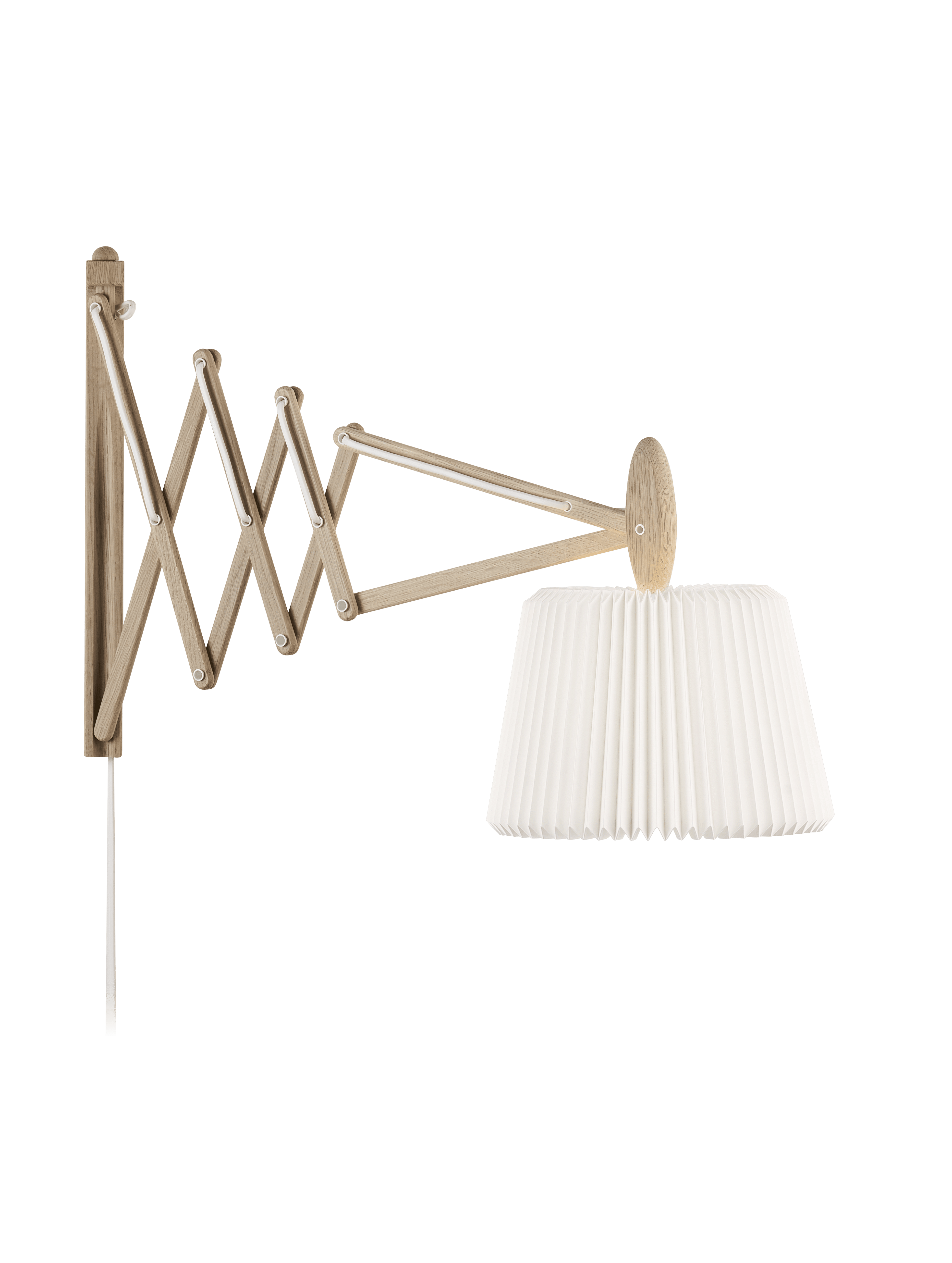 Lampa ścienna MODEL 233 120 SAX biały z jasną dębową podstawą