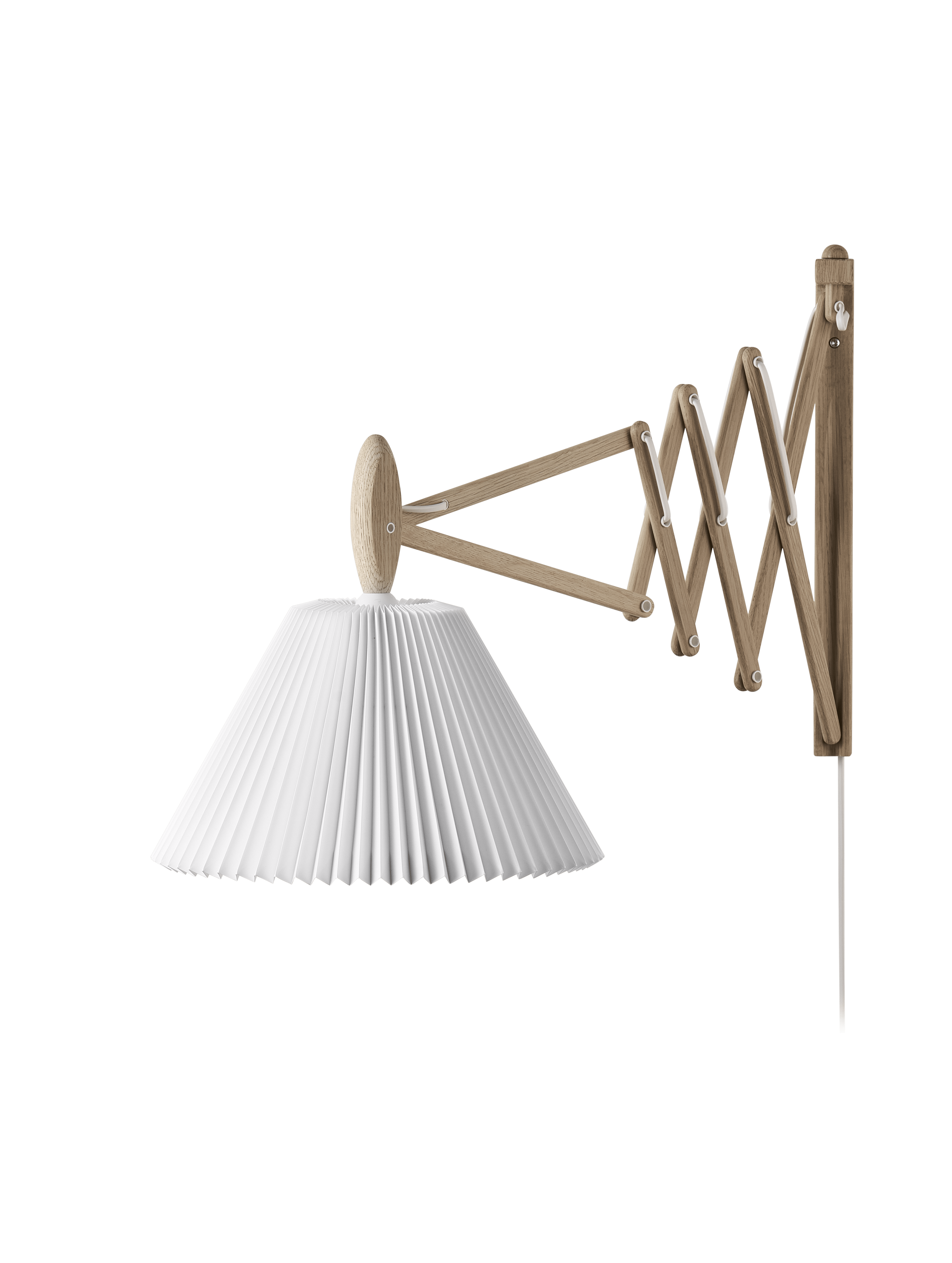 Lampa ścienna MODEL 233 2/21 SAX biały z jasną dębową podstawą