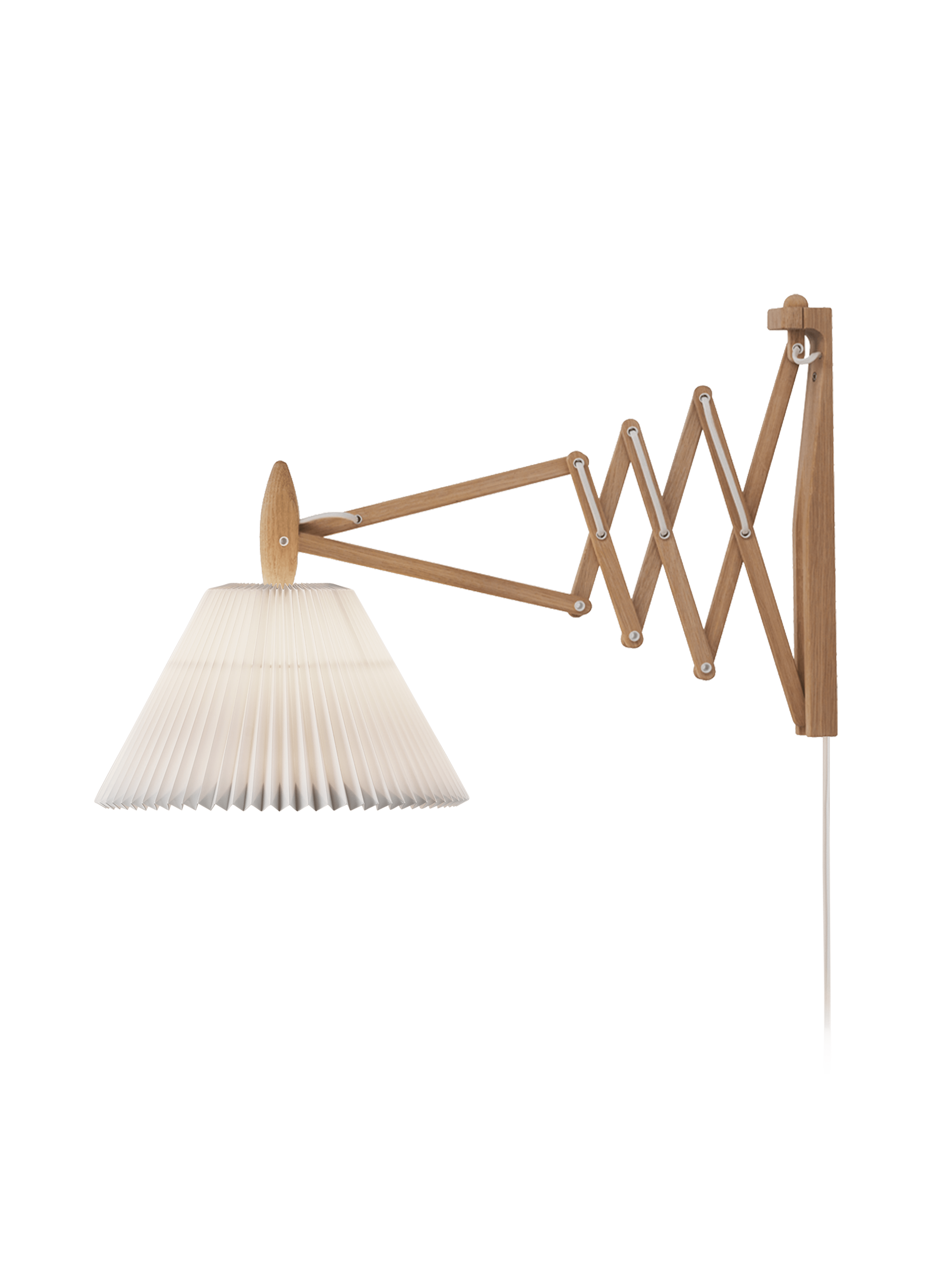Lampa ścienna MODEL 233 2/21 SAX biały z jasną dębową podstawą