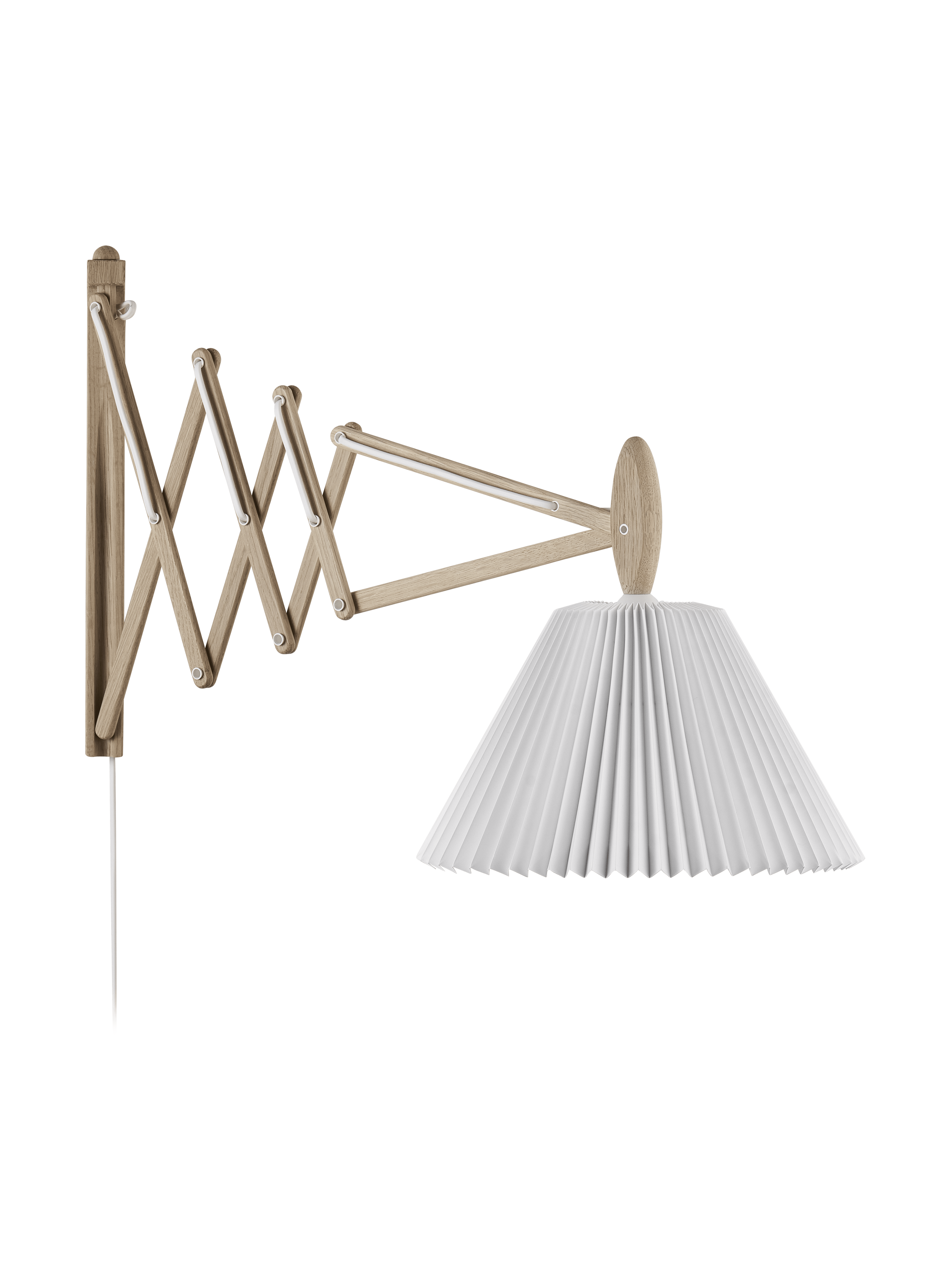 Lampa ścienna MODEL 233 2/21 SAX biały z jasną dębową podstawą