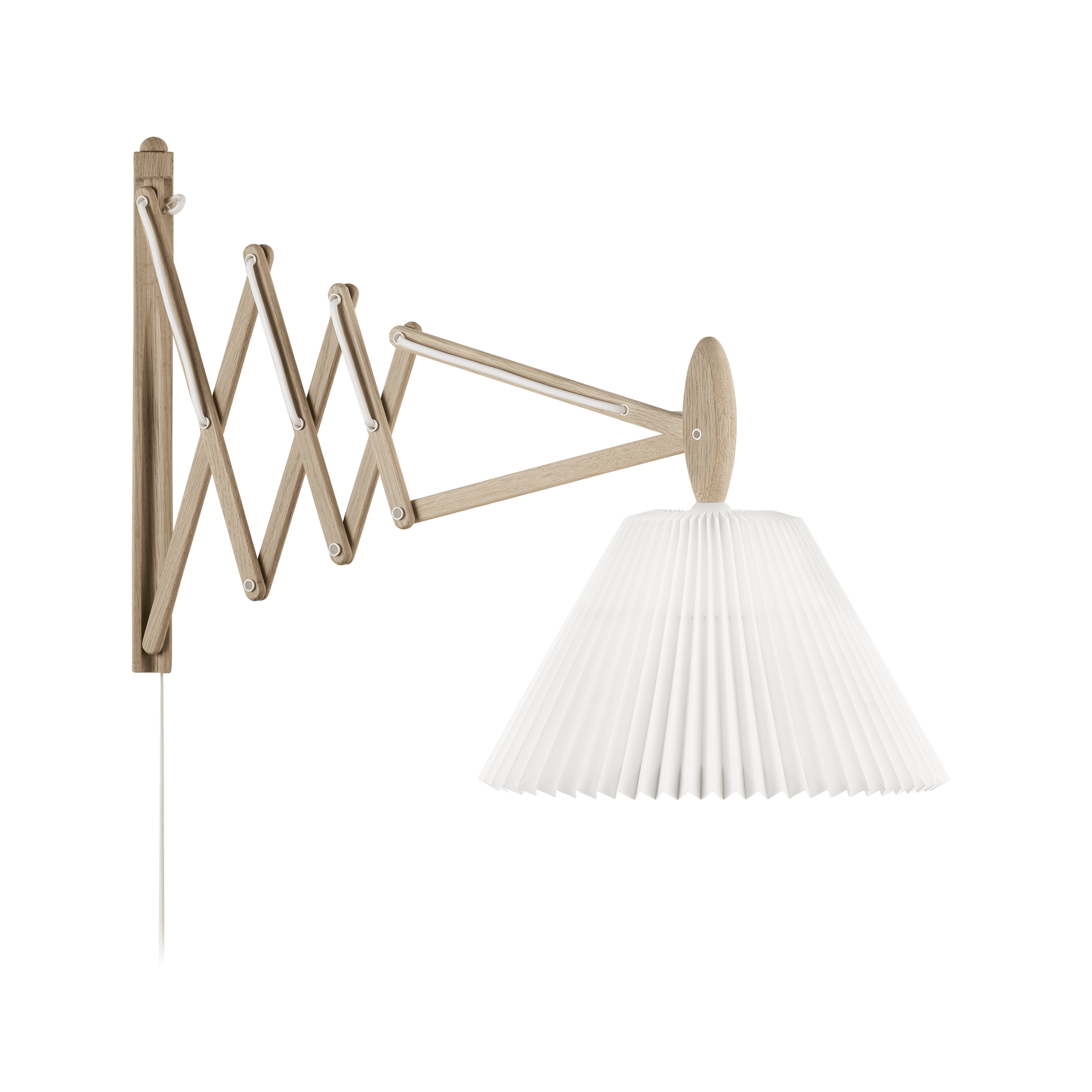 Lampa ścienna MODEL 233 2/21 SAX biały z jasną dębową podstawą