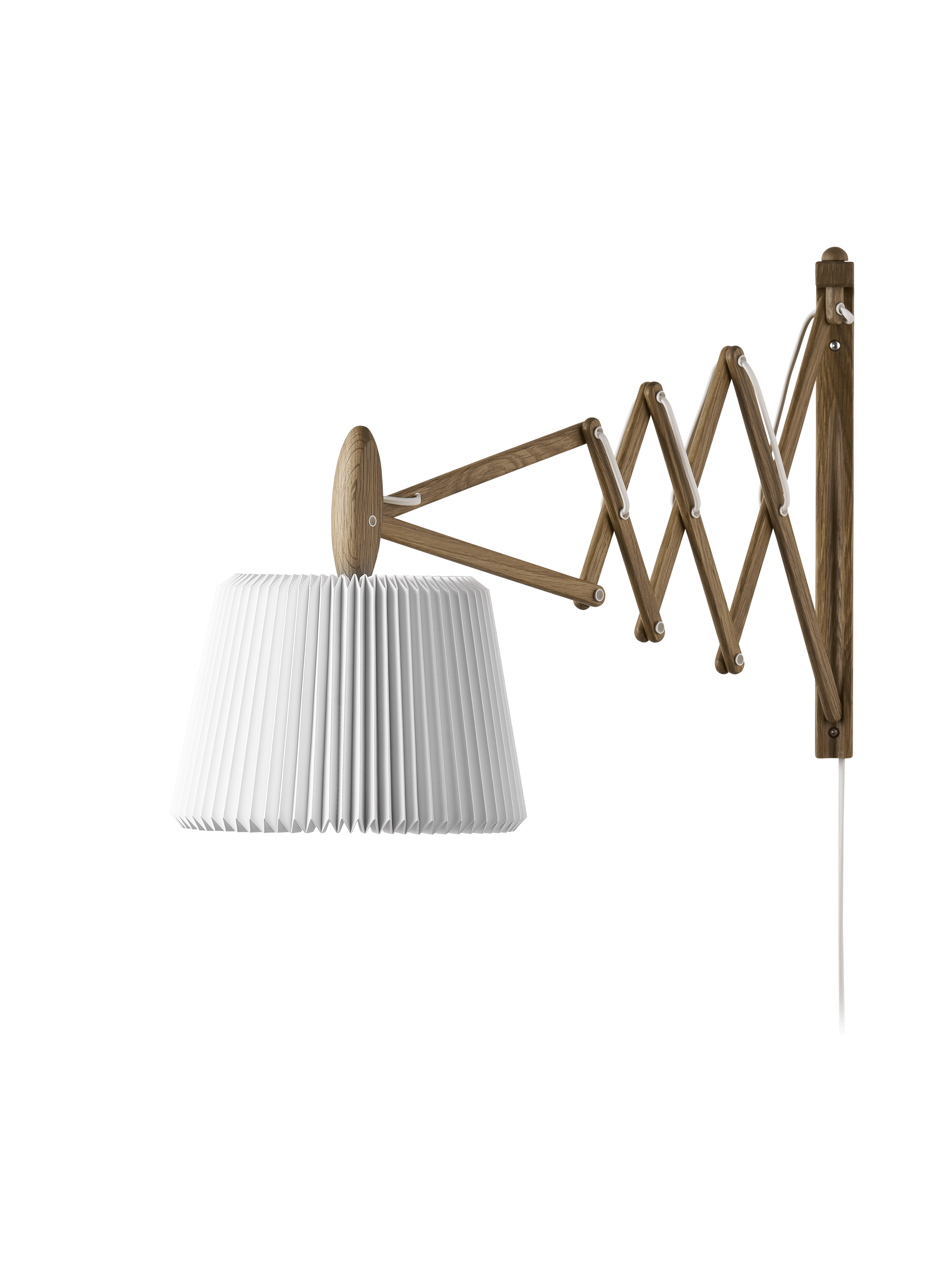 Lampa ścienna MODEL 233 120 SAX biały z ciemną dębową podstawą