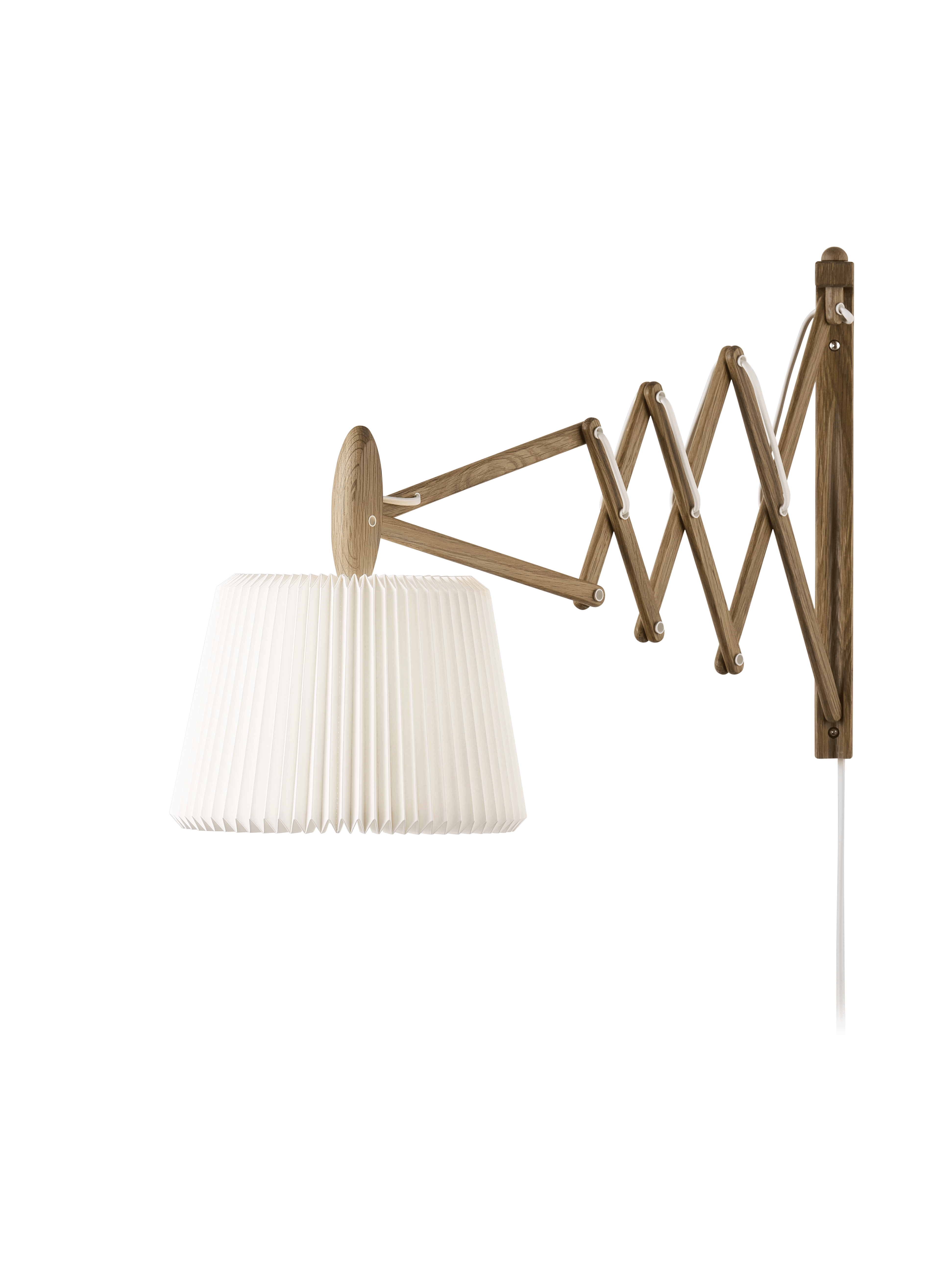 Lampa ścienna MODEL 233 120 SAX biały z ciemną dębową podstawą