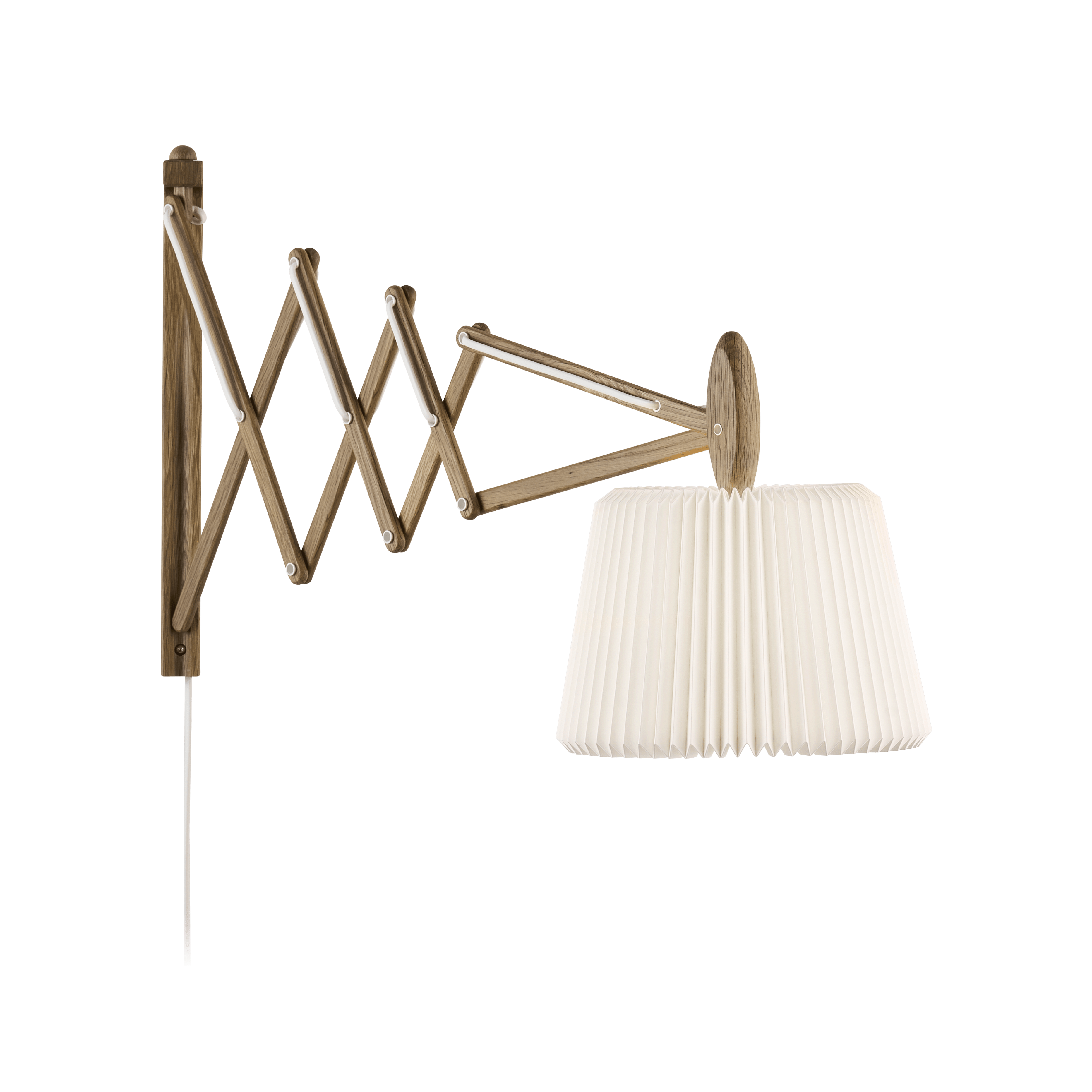 Lampa ścienna MODEL 233 120 SAX biały z ciemną dębową podstawą