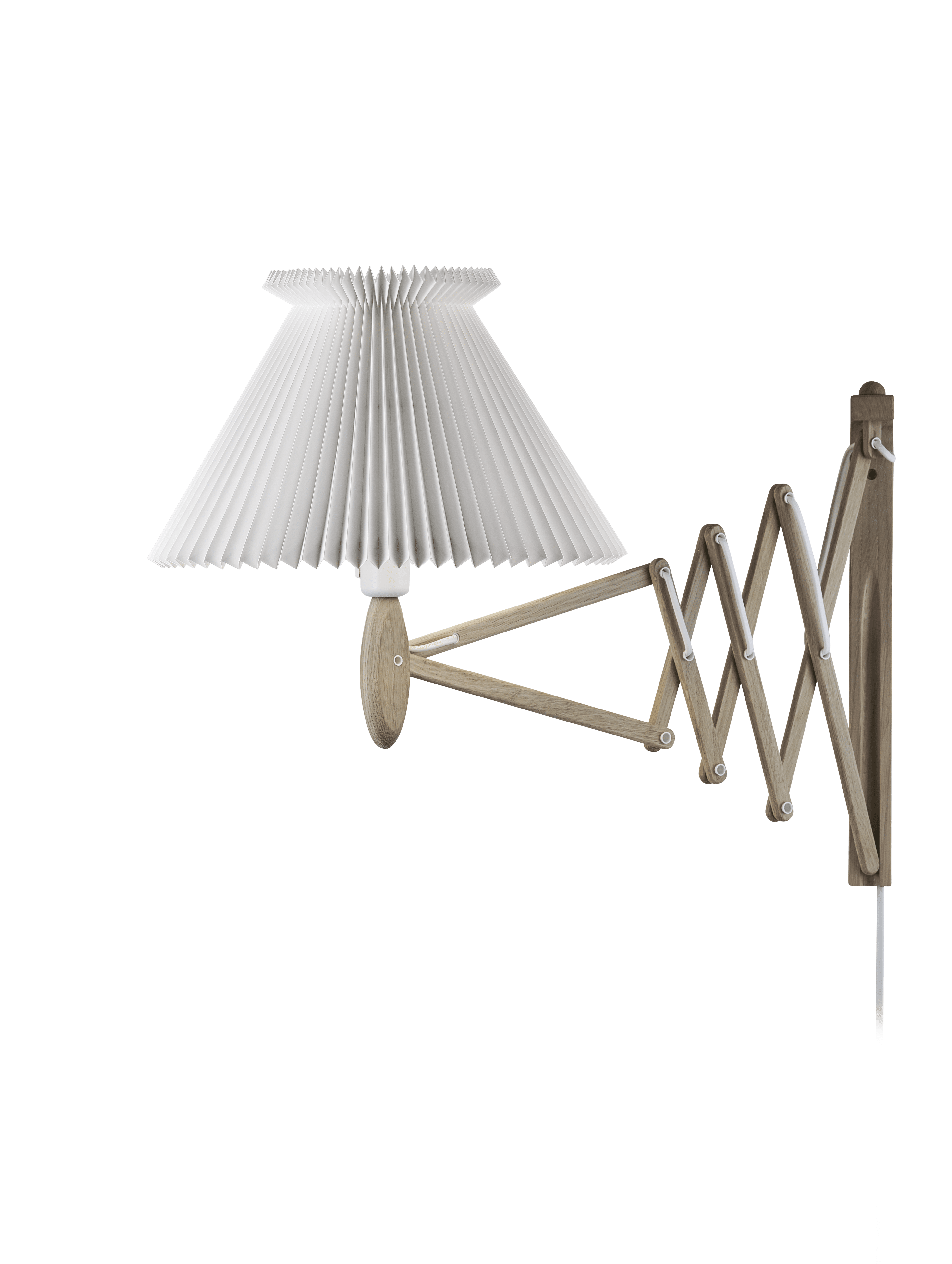 Lampa ścienna MODEL 234 6/21 SAX biały z jasną dębową podstawą