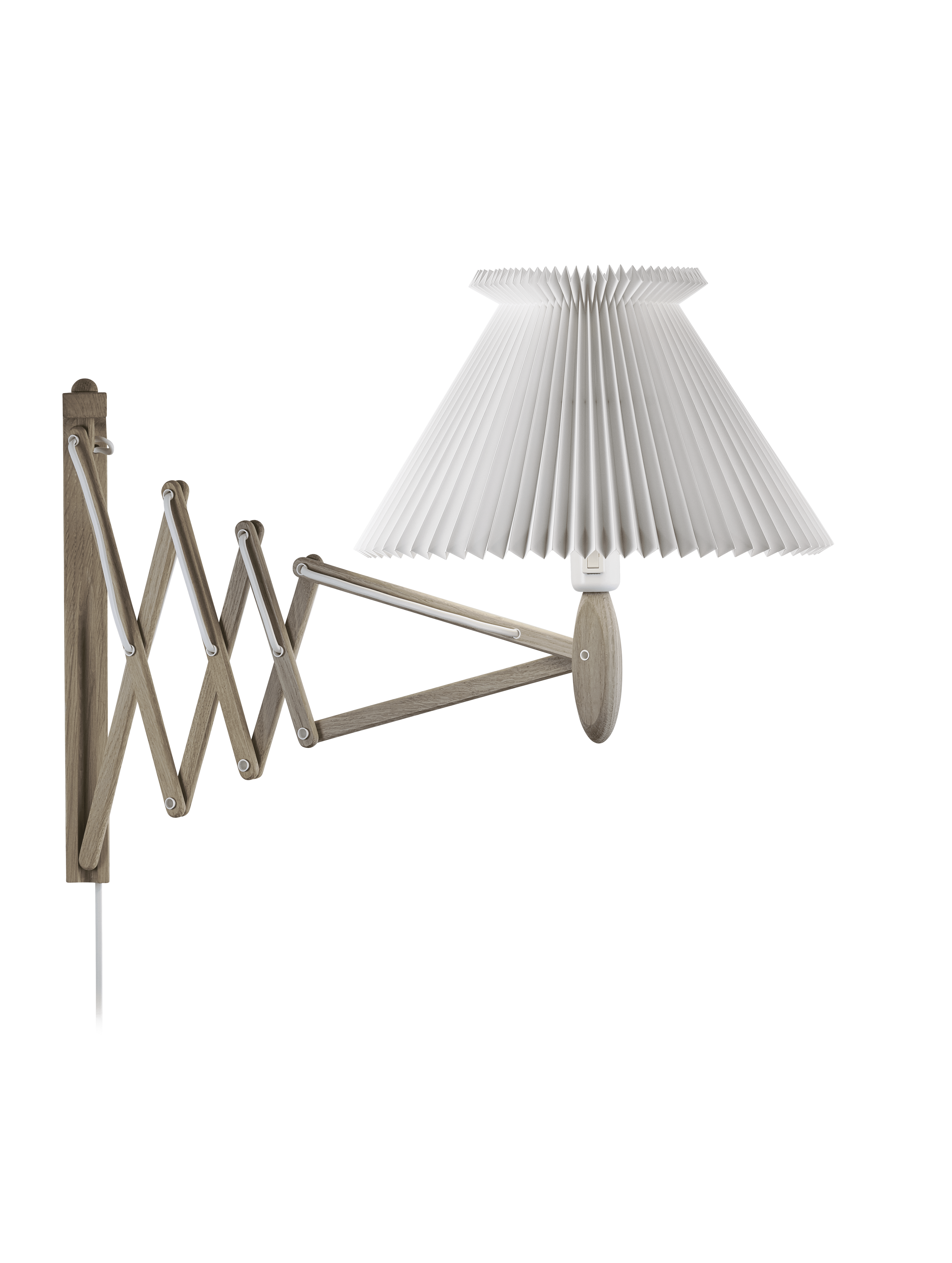 Lampa ścienna MODEL 234 6/21 SAX biały z jasną dębową podstawą