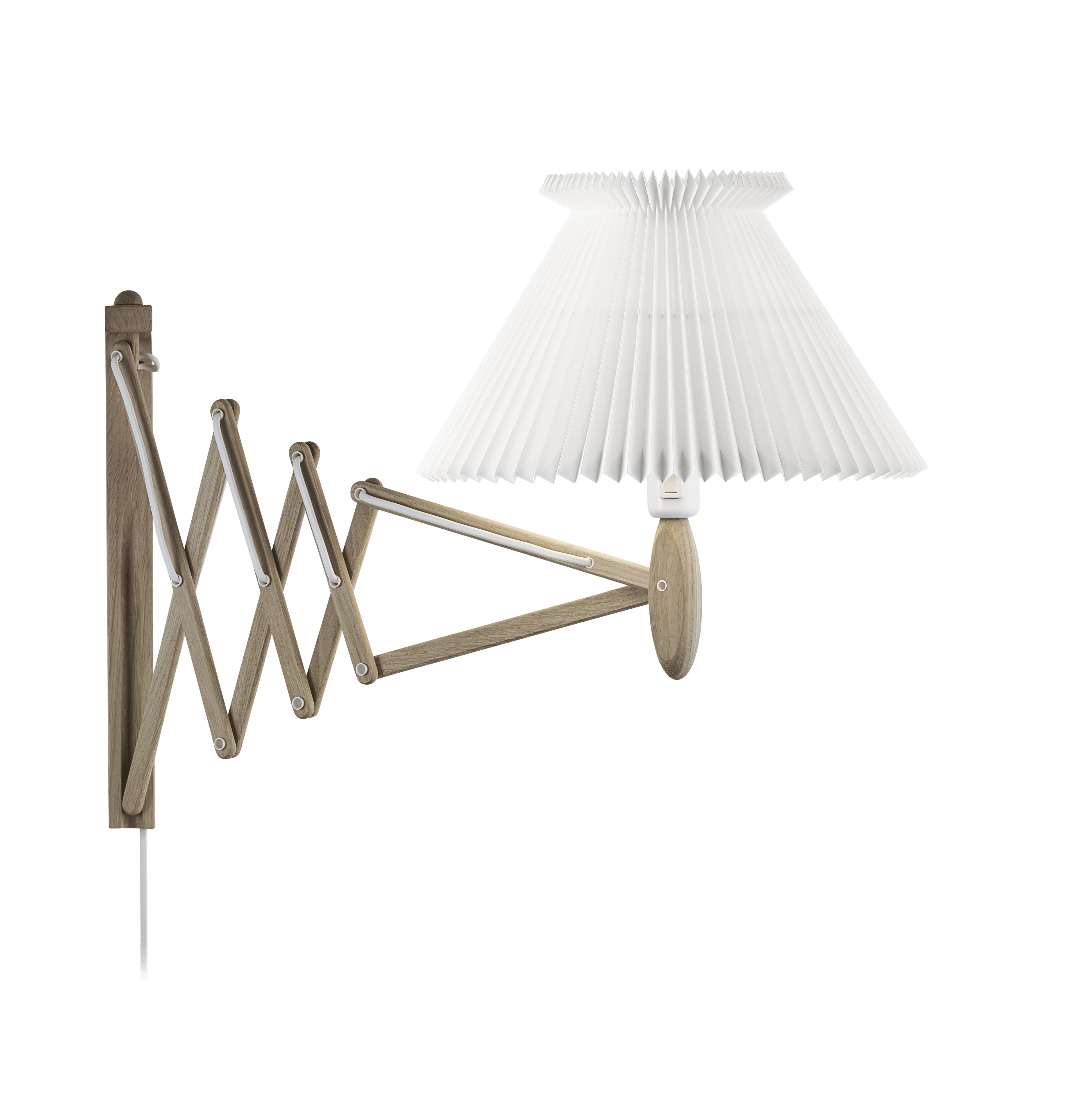 Lampa ścienna MODEL 234 6/21 SAX biały z jasną dębową podstawą
