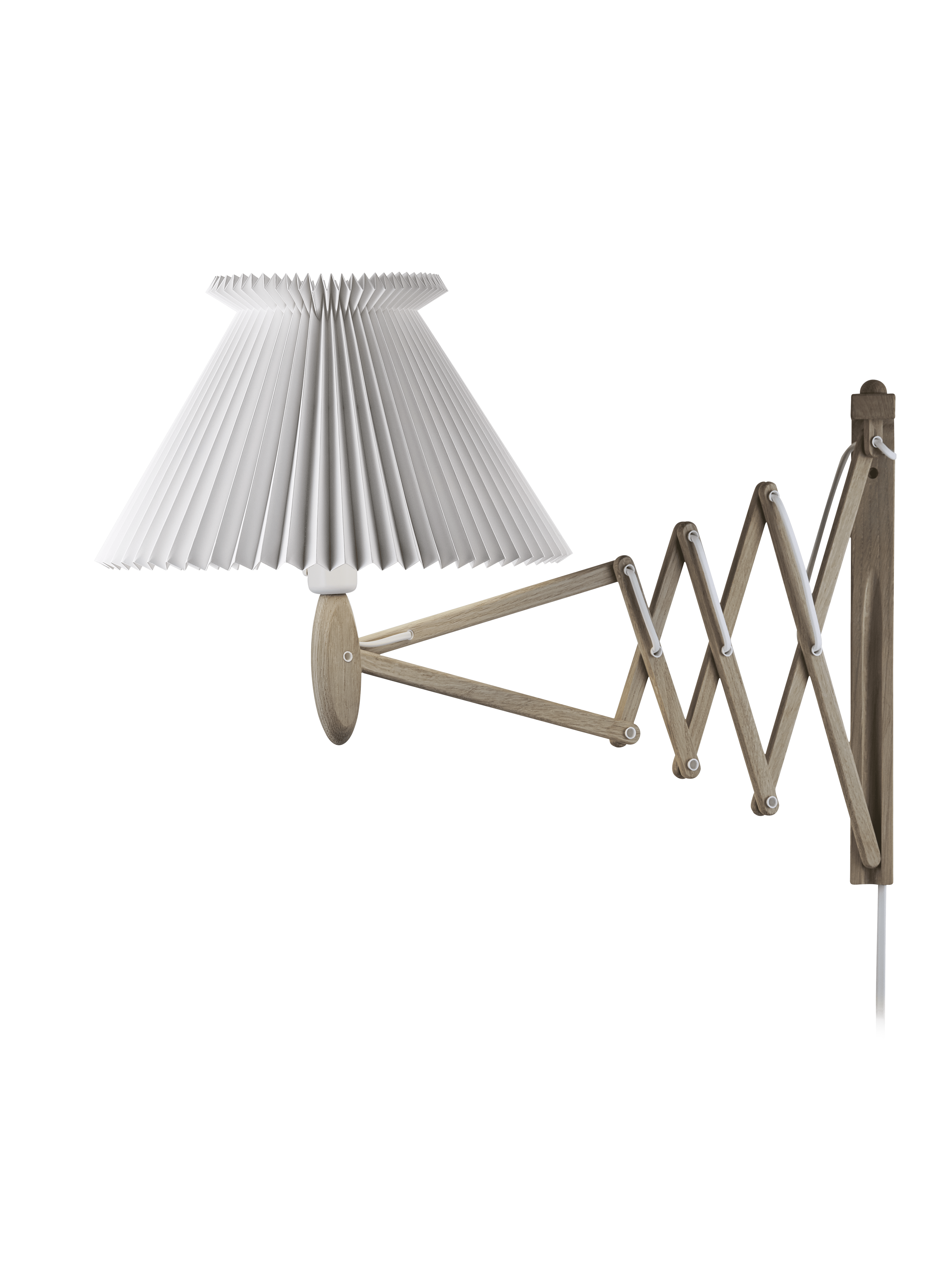 Lampa ścienna MODEL 234 6/21 SAX biały z jasną dębową podstawą