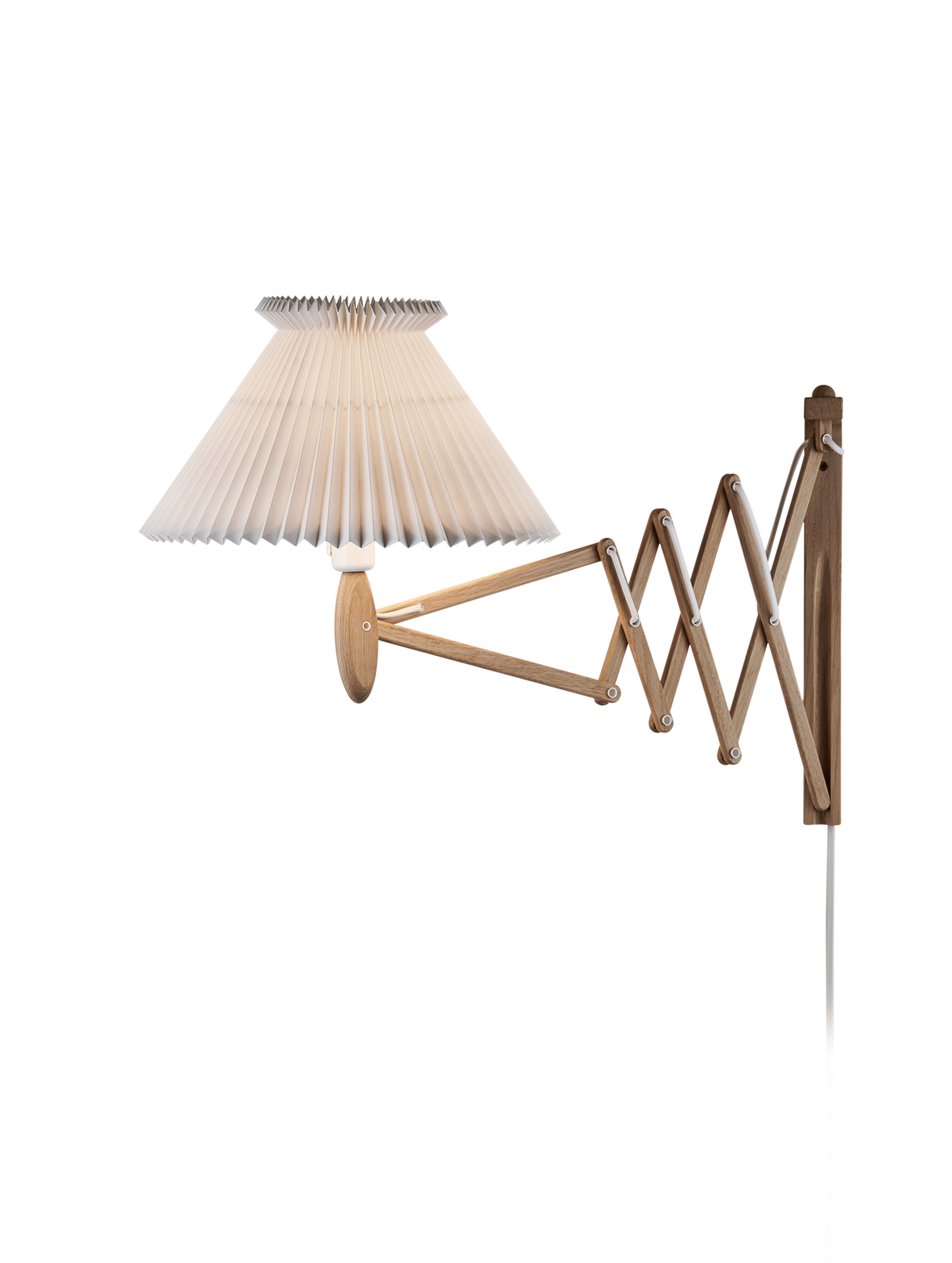 Lampa ścienna MODEL 234 6/21 SAX biały z jasną dębową podstawą
