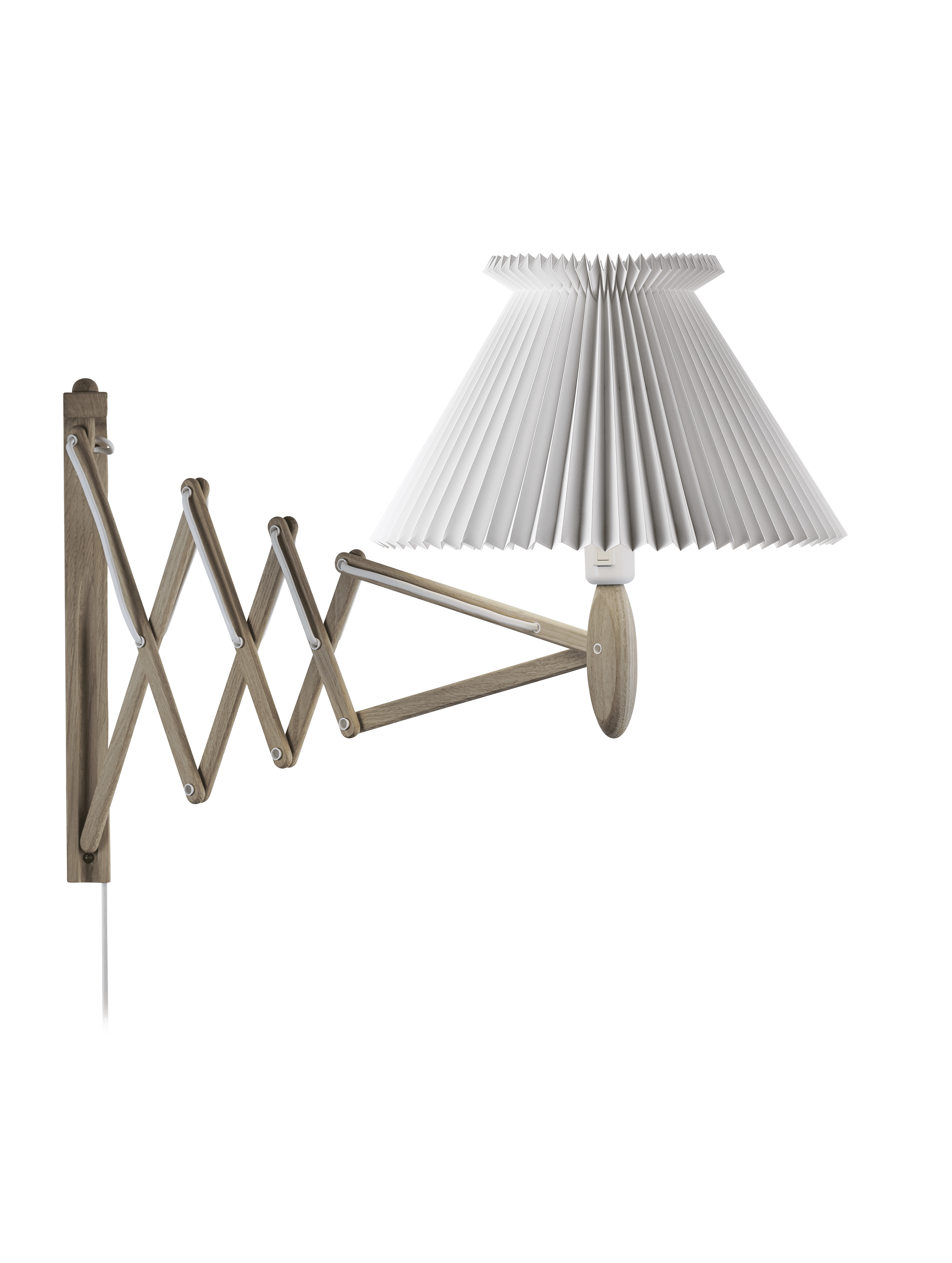 Lampa ścienna MODEL 234 6/21 SAX biały z jasną dębową podstawą