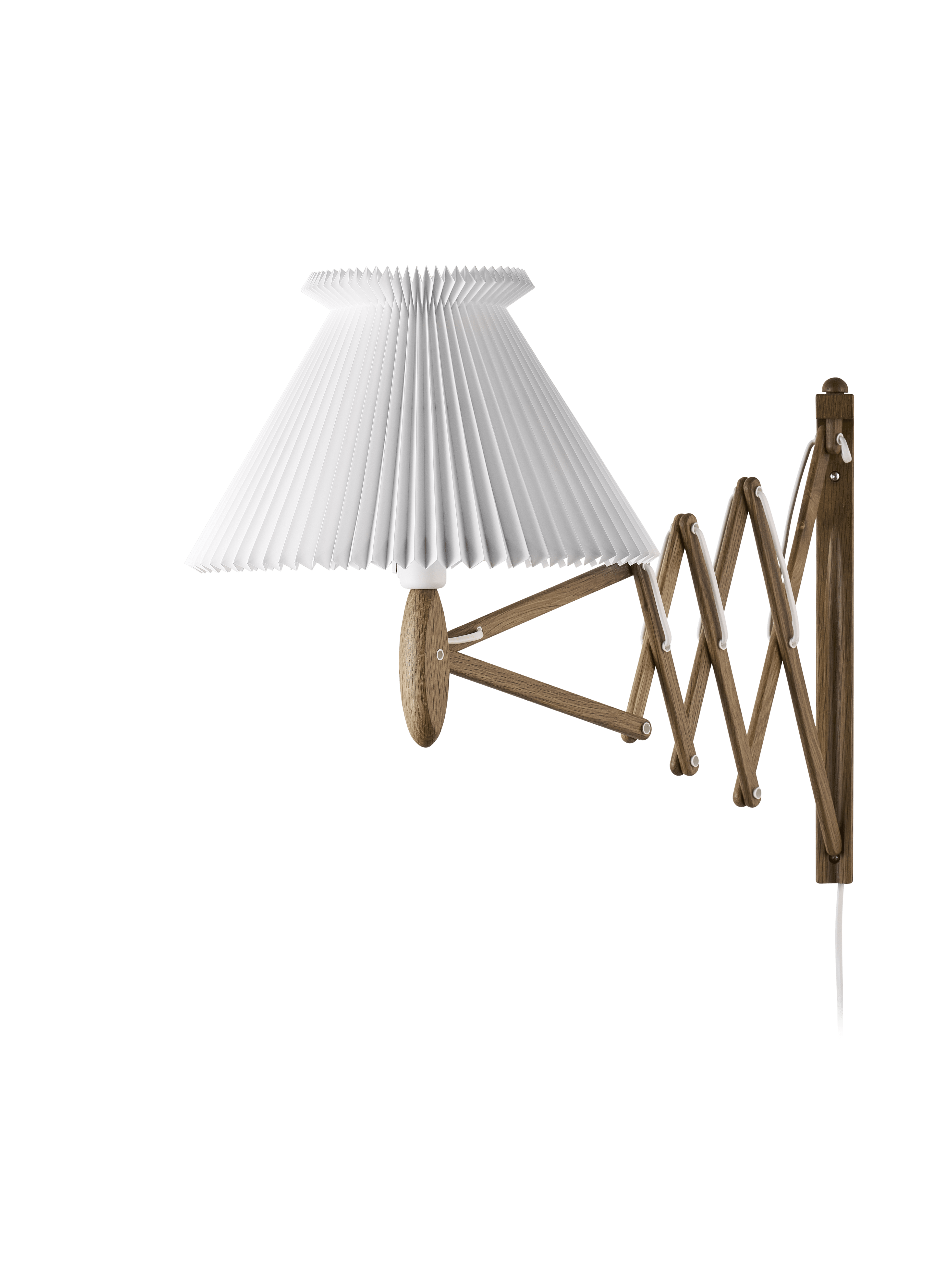 Lampa ścienna MODEL 234 6/21 SAX biały z ciemną dębową podstawą