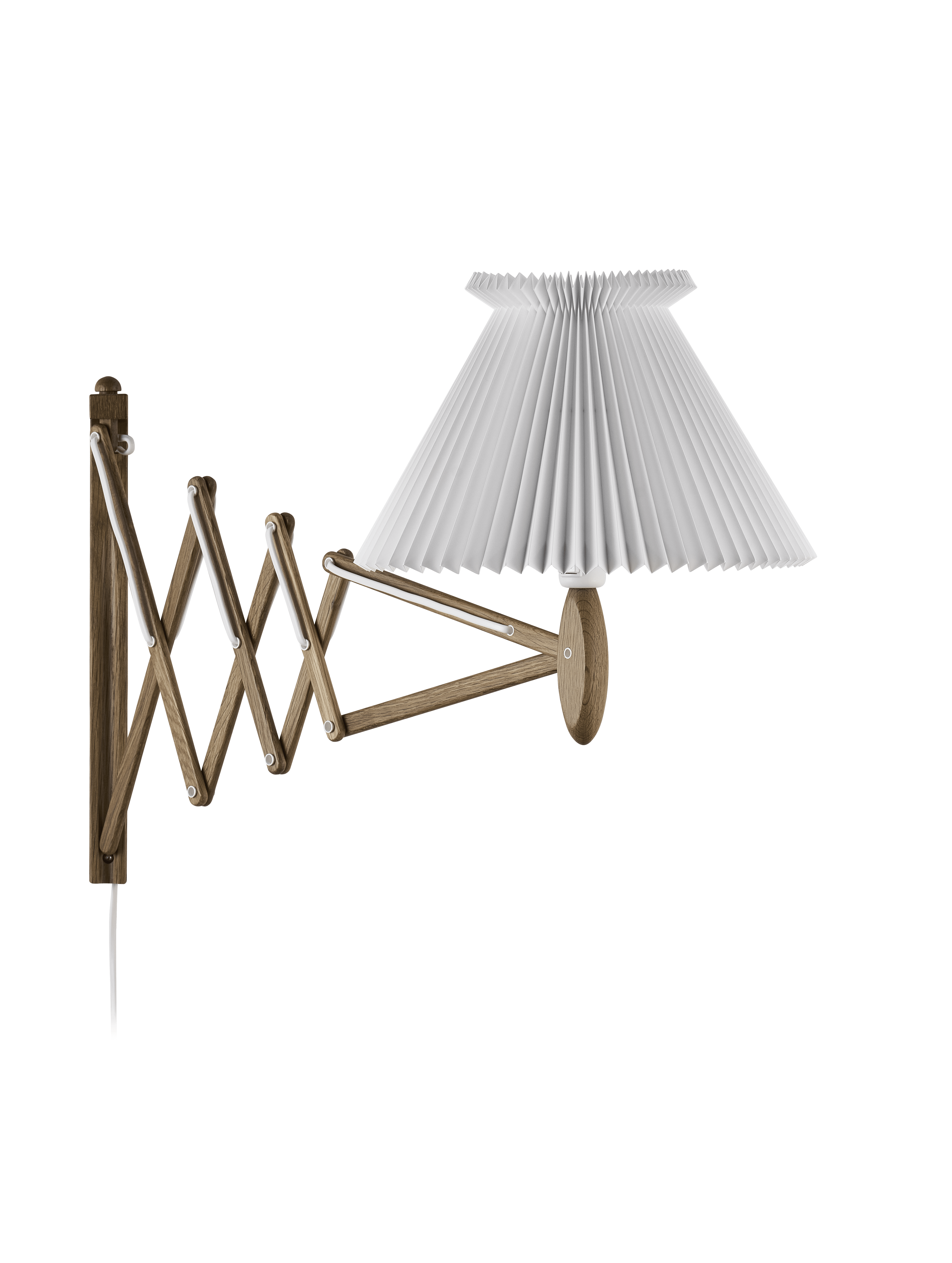 Lampa ścienna MODEL 234 6/21 SAX biały z ciemną dębową podstawą