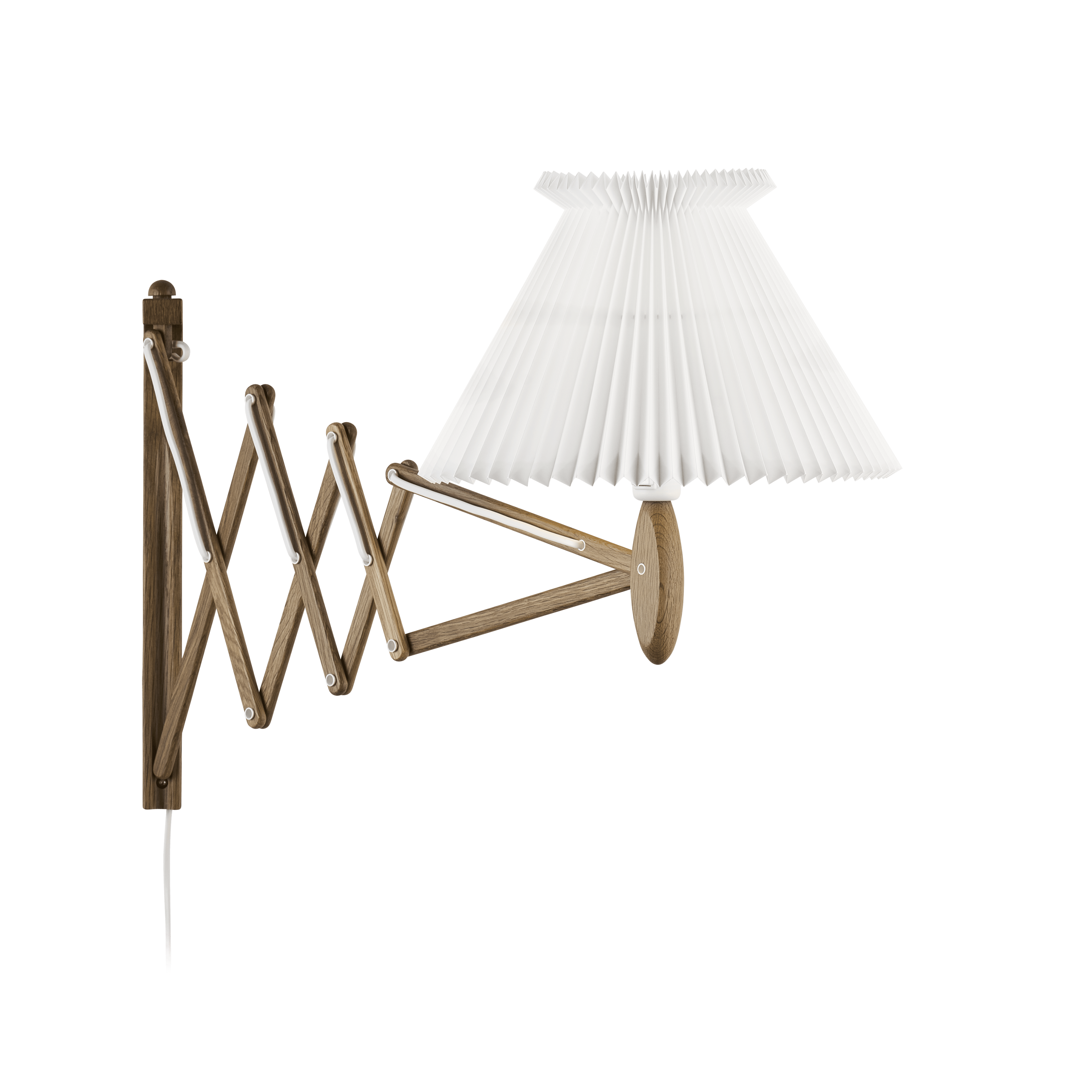 Lampa ścienna MODEL 234 6/21 SAX biały z ciemną dębową podstawą