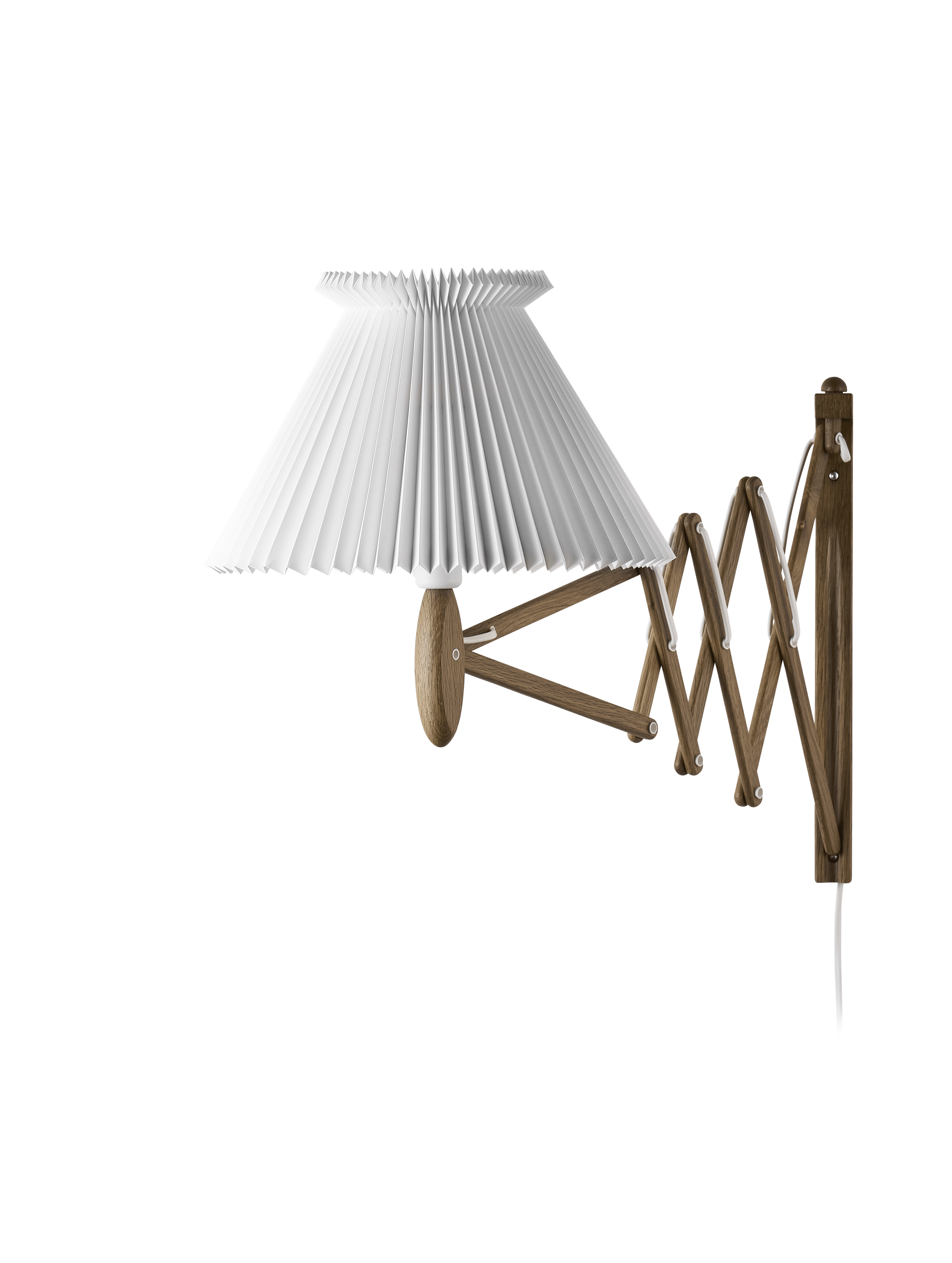 Lampa ścienna MODEL 234 6/21 SAX biały z ciemną dębową podstawą