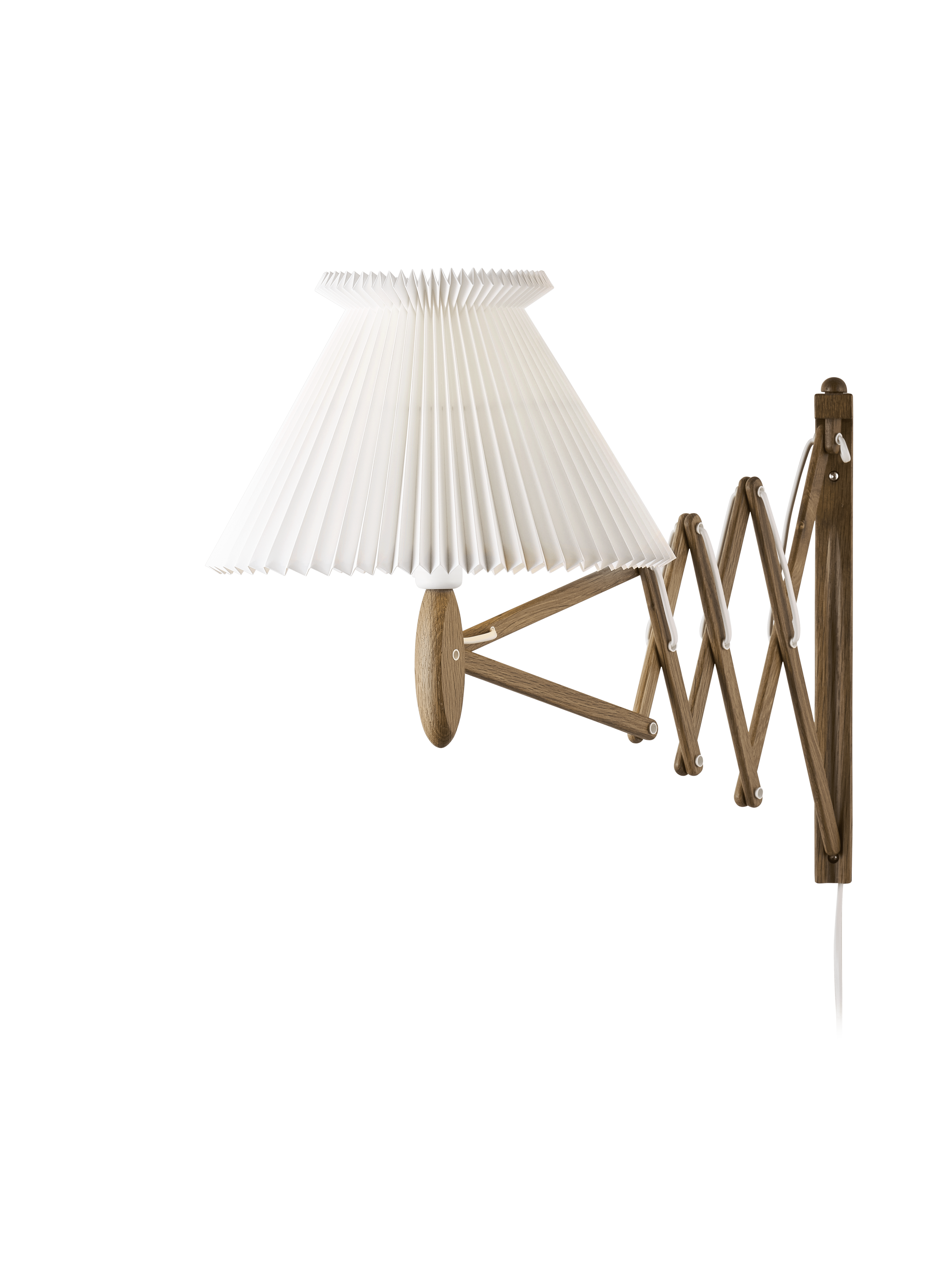 Lampa ścienna MODEL 234 6/21 SAX biały z ciemną dębową podstawą