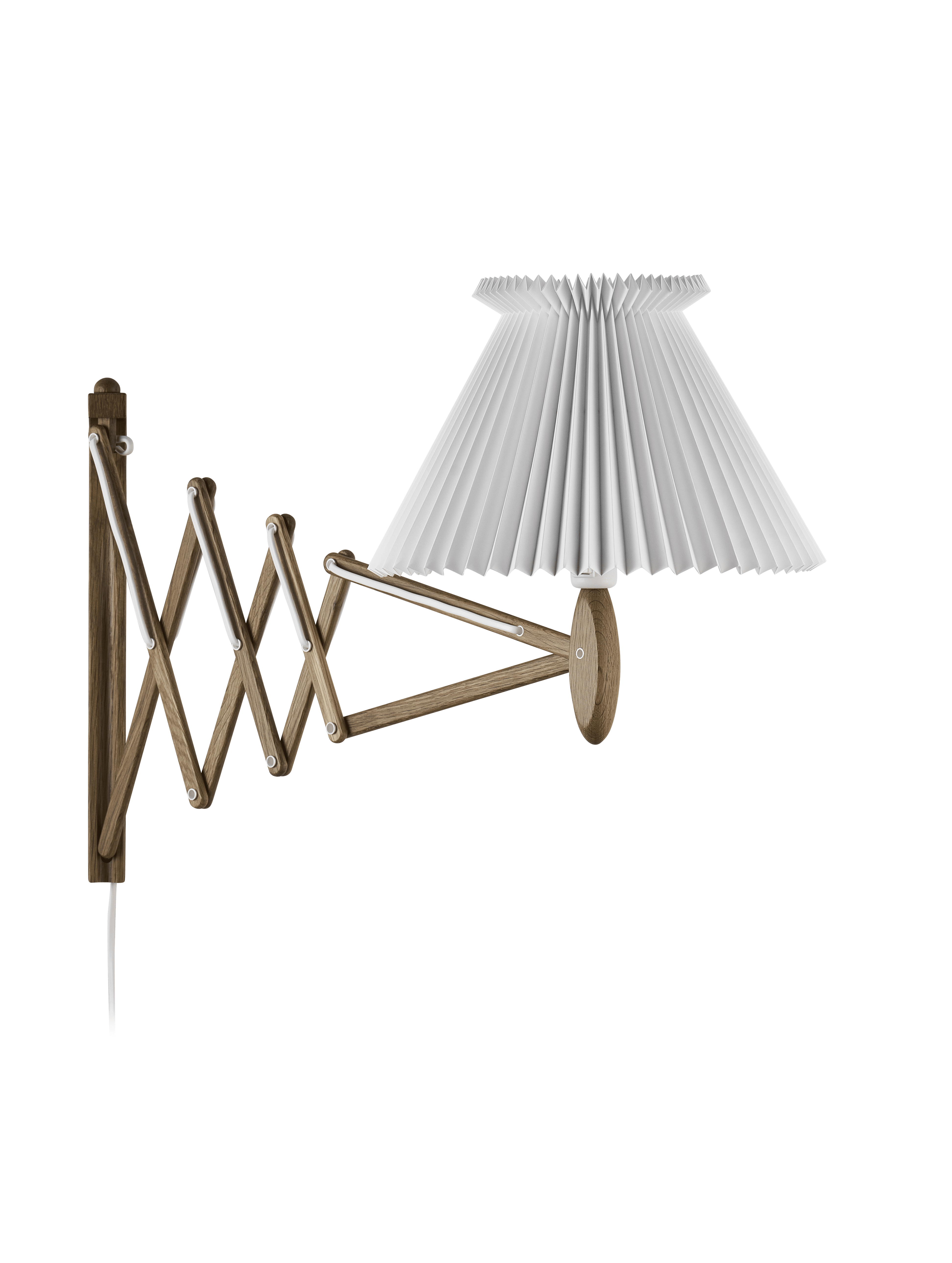 Lampa ścienna MODEL 234 6/21 SAX biały z ciemną dębową podstawą