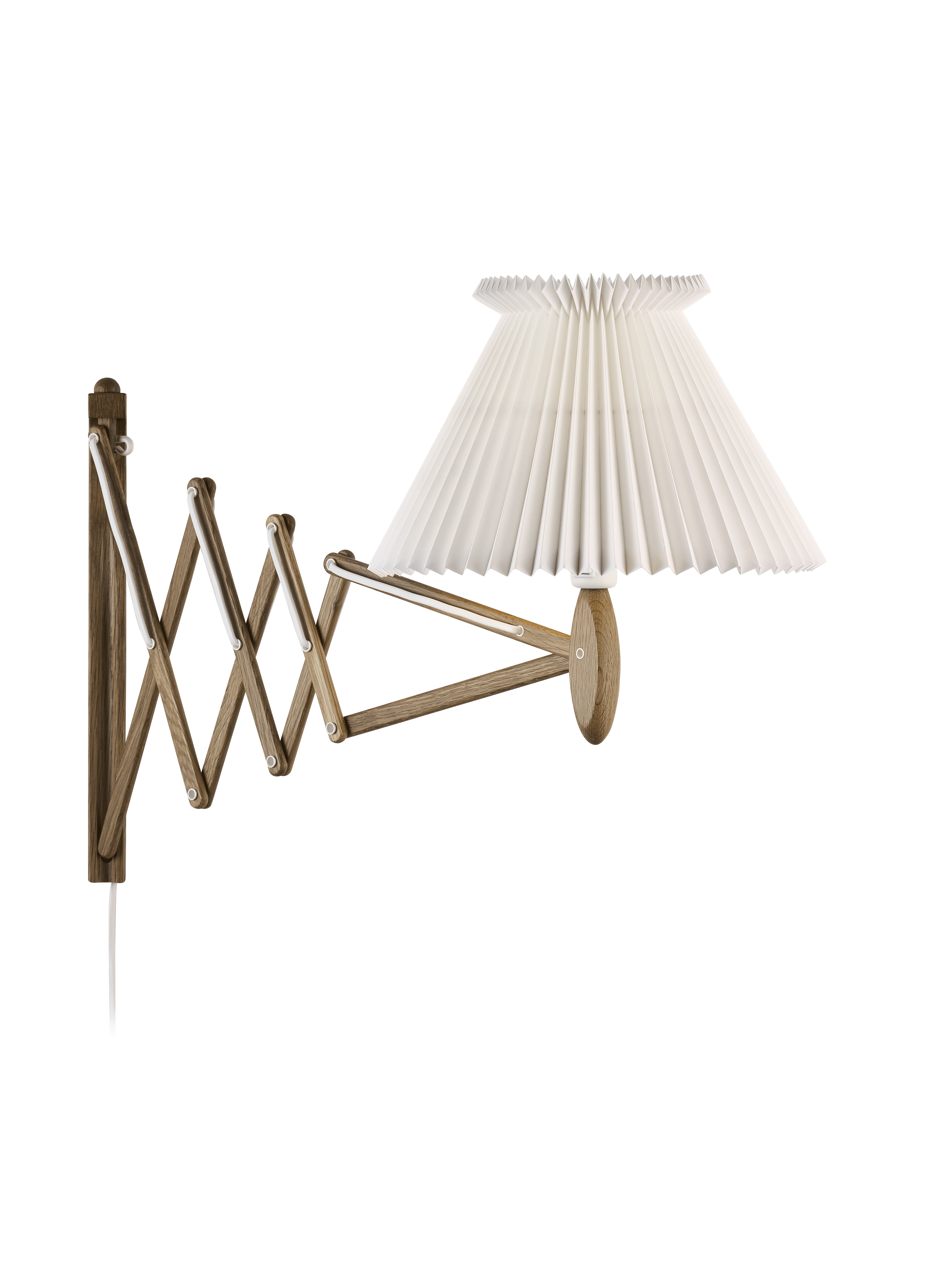 Lampa ścienna MODEL 234 6/21 SAX biały z ciemną dębową podstawą