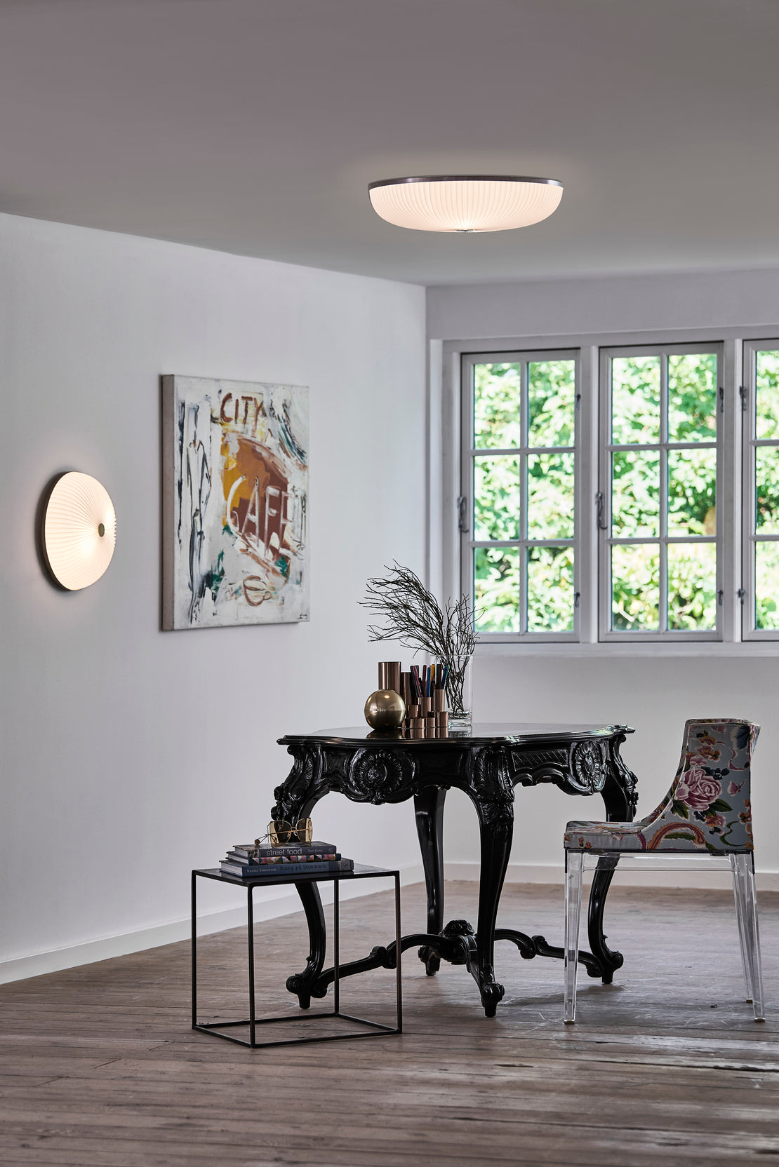 Lampa ścienna MODEL 235 LAMELLA biały ze złotym