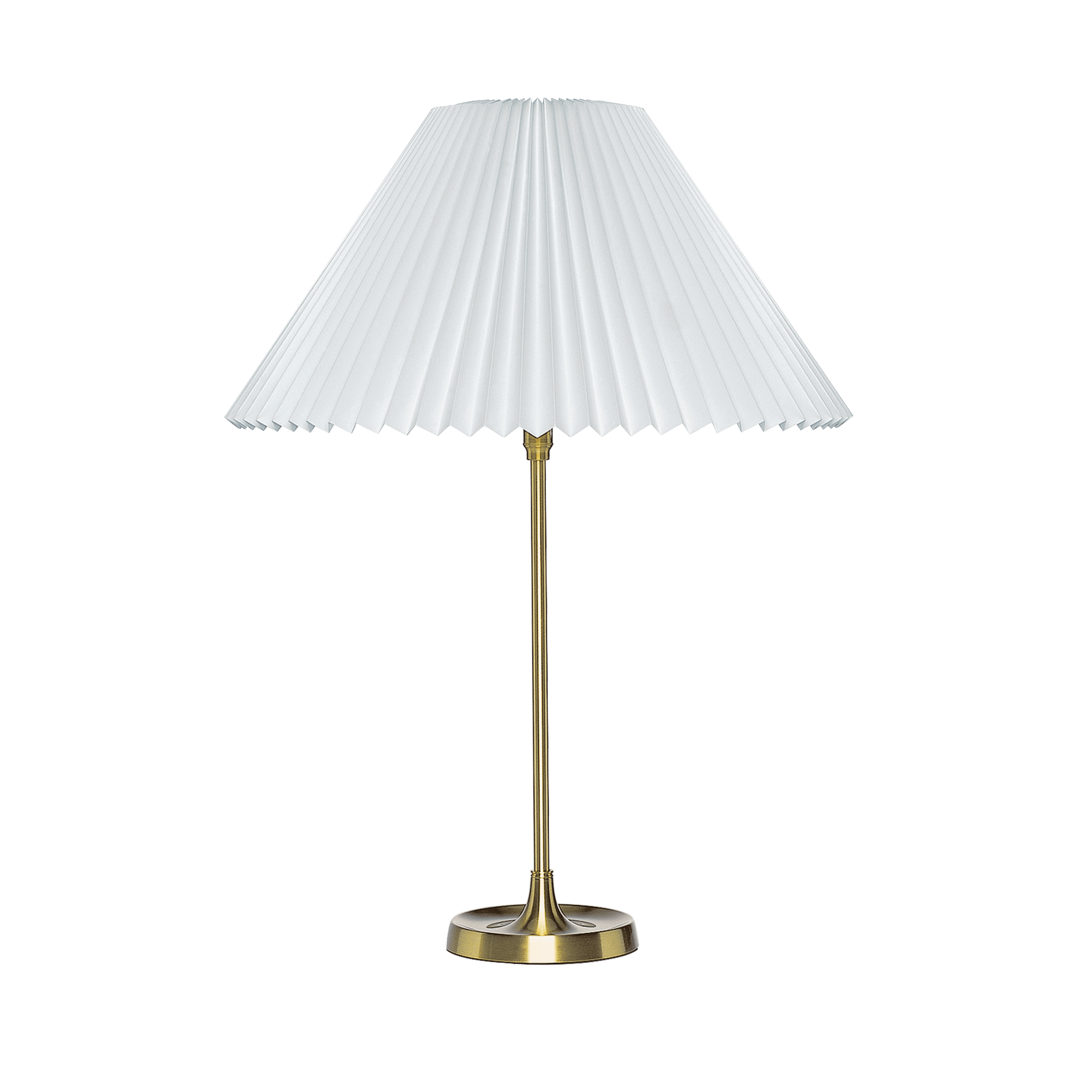 Lampa stołowa MODEL 307 biały z mosiężną podstawą