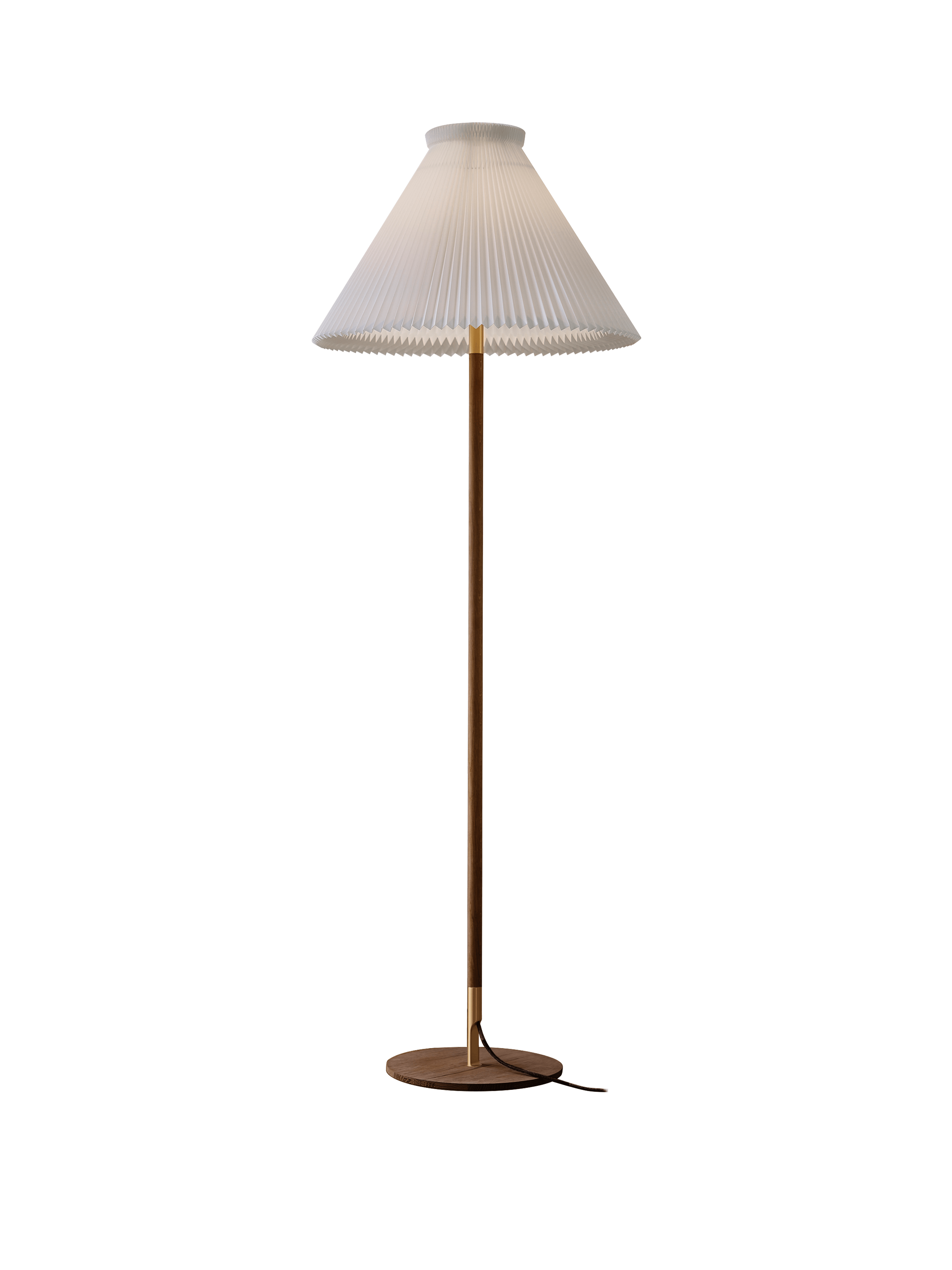 Lampa podłogowa MODEL 328 LK 80 biały z ciemną dębową podstawą