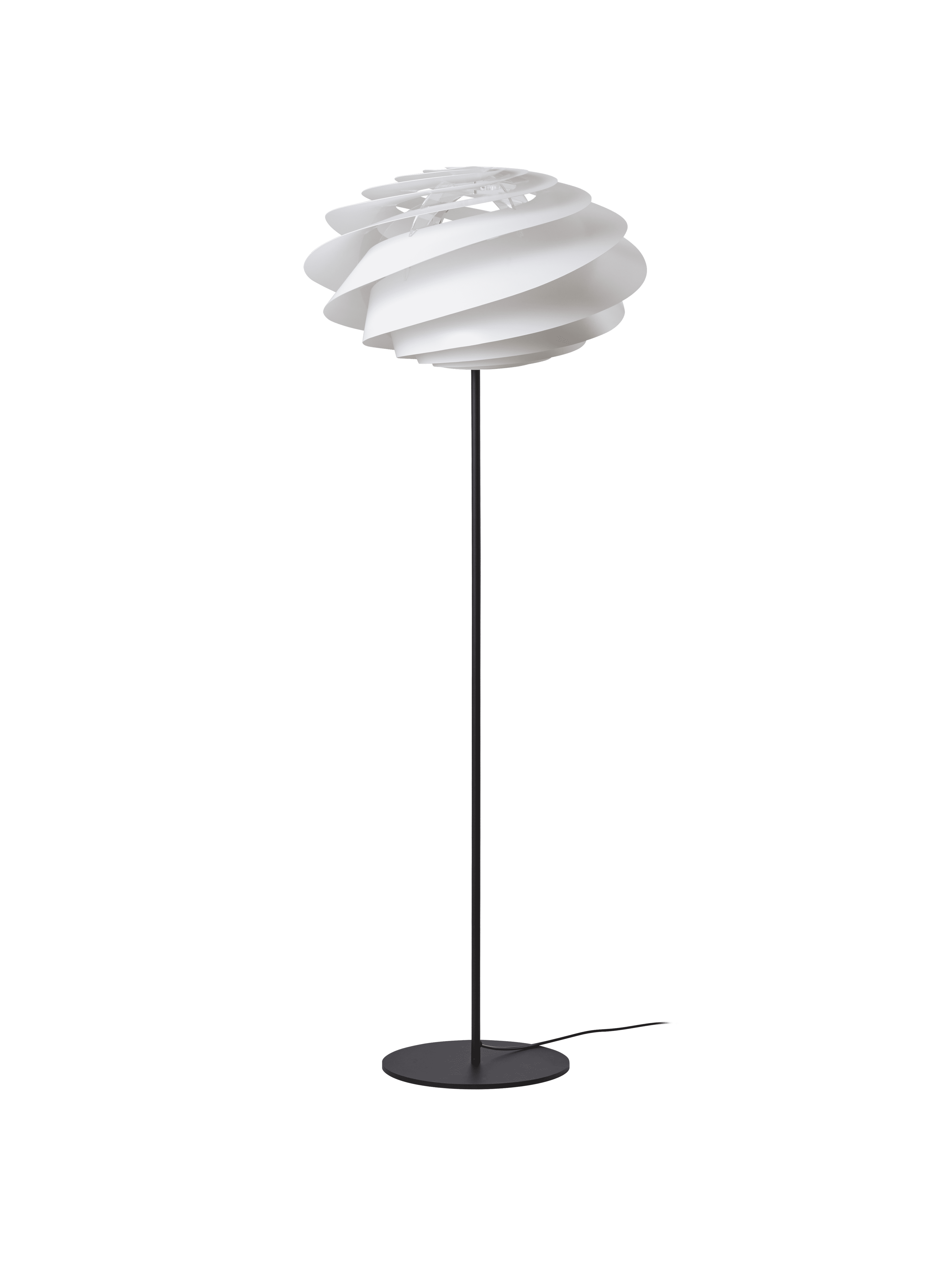 Lampa podłogowa MODEL 331 SWIRL biały z czarną podstawą