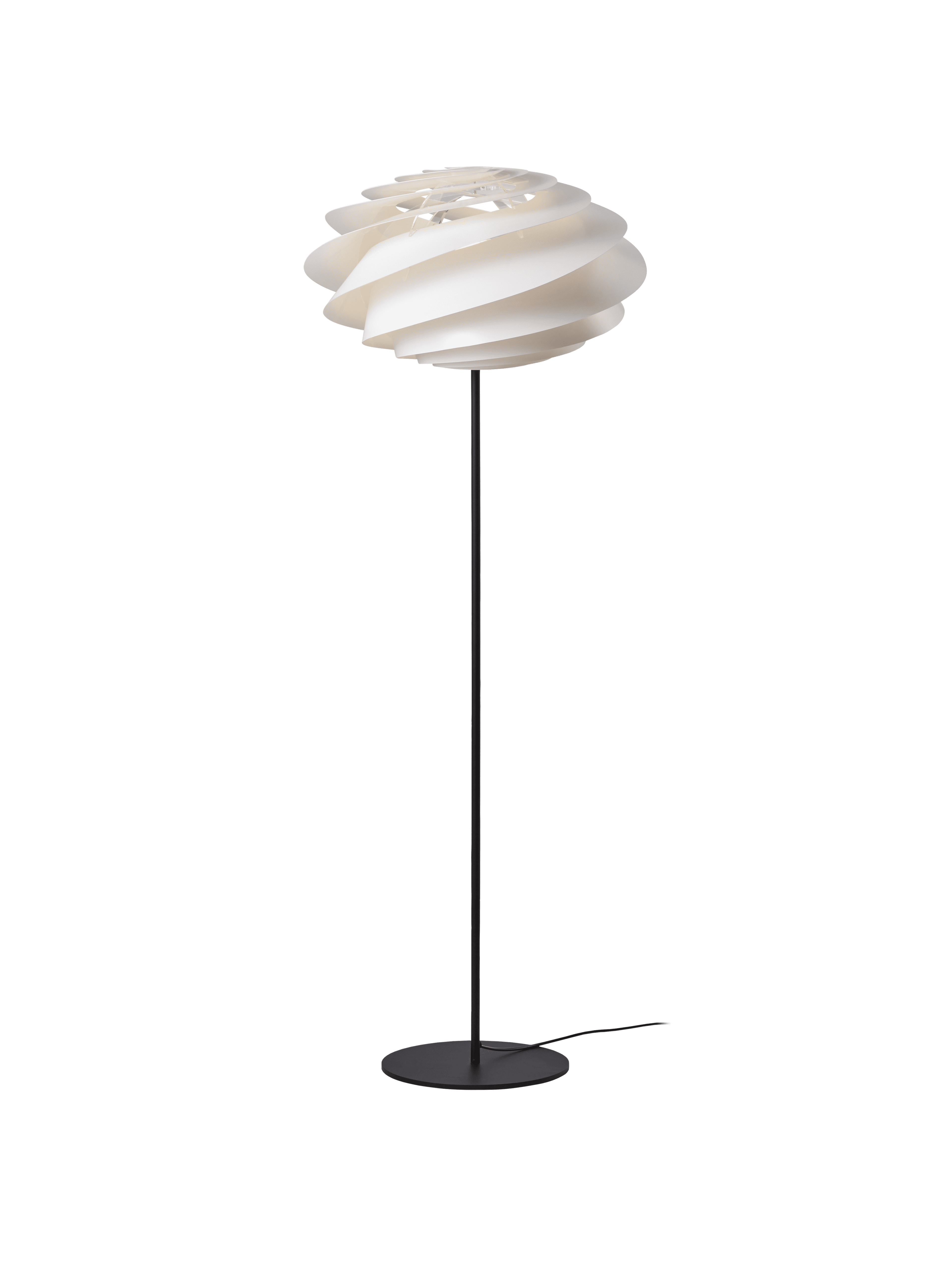 Lampa podłogowa MODEL 331 SWIRL biały z czarną podstawą