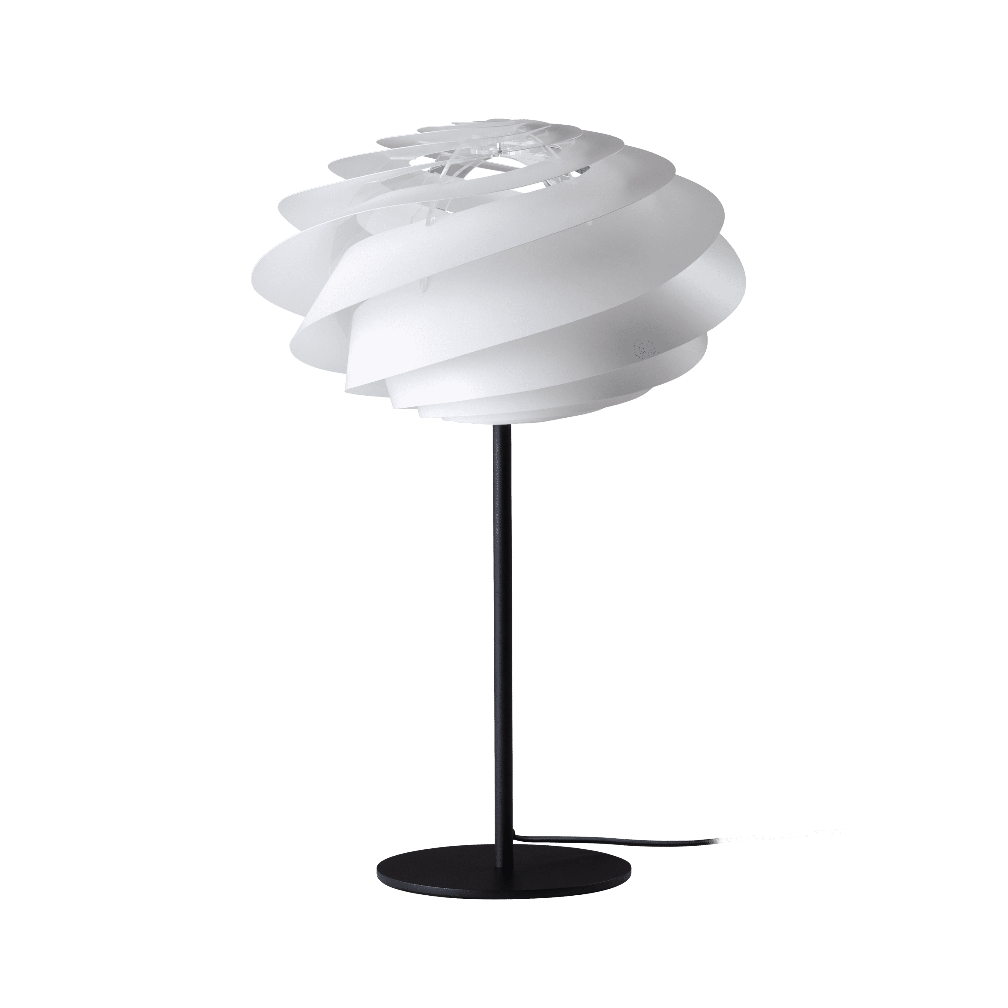 Lampa stołowa MODEL 331 SWIRL biały z czarną podstawą