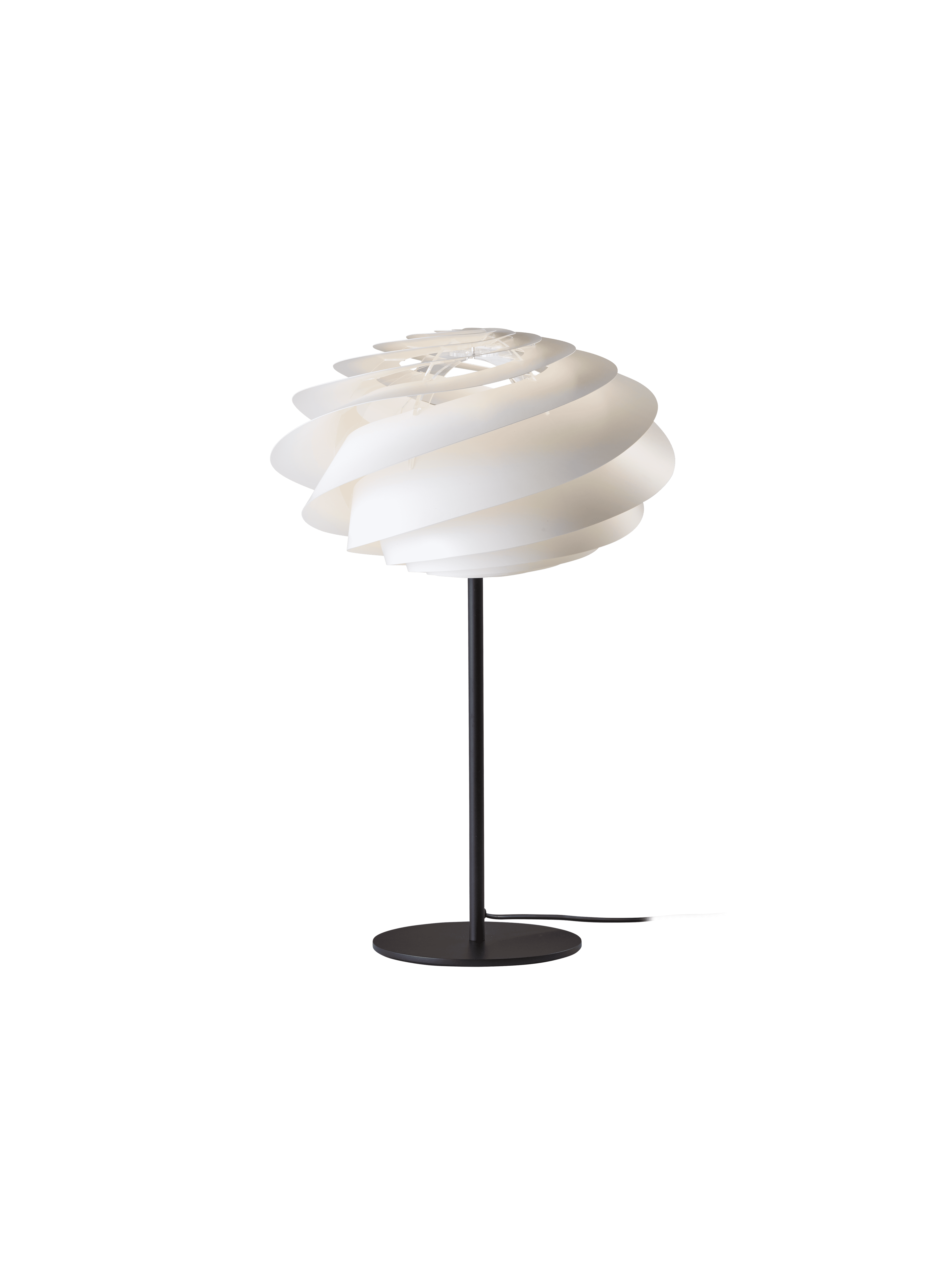 Lampa stołowa MODEL 331 SWIRL biały z czarną podstawą