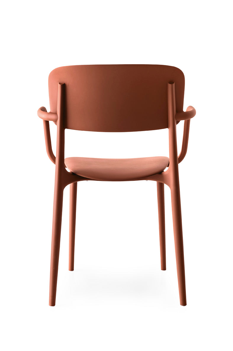 Sessel mit Armlehnen LIBERTY ziegelrot