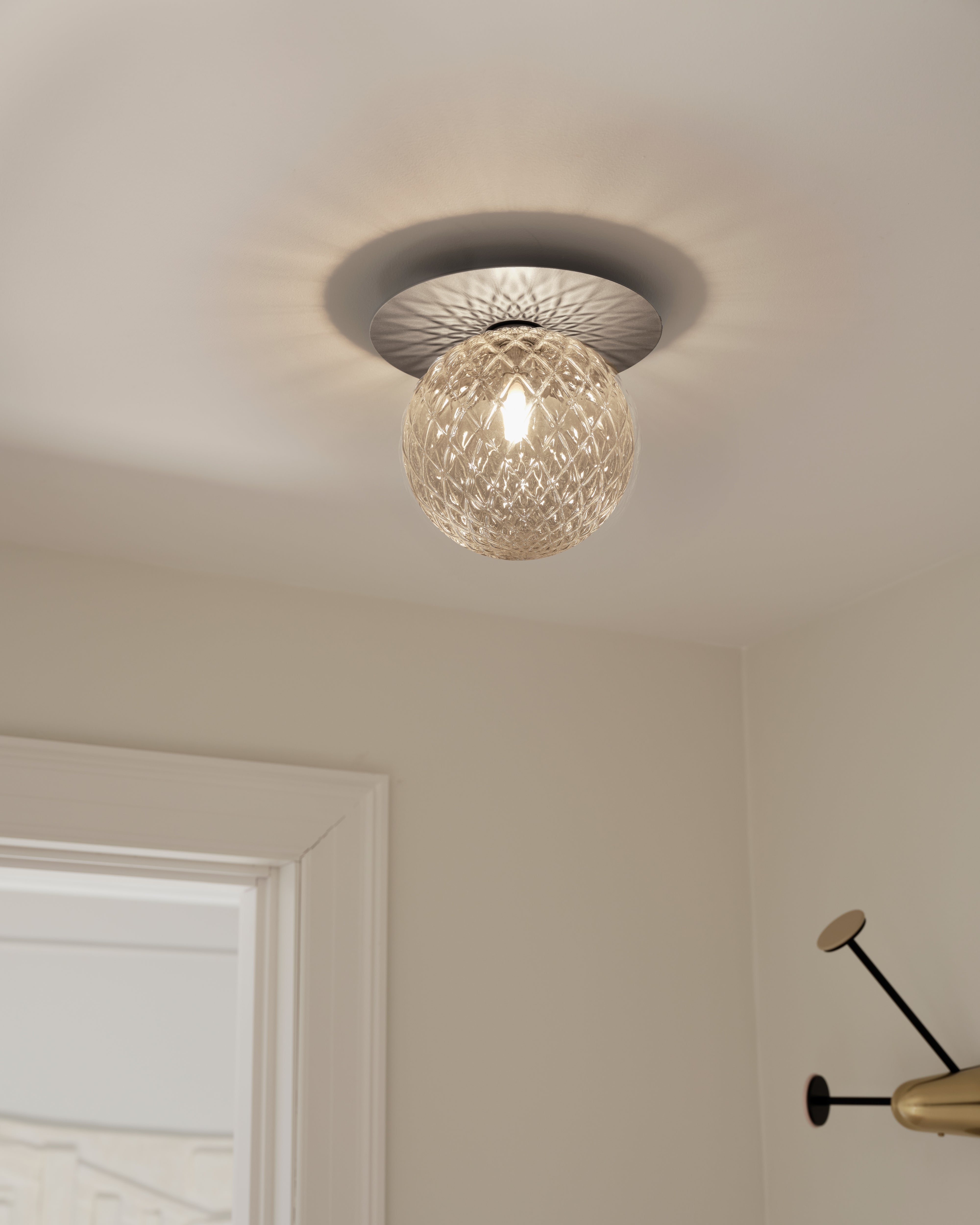 Recessed Wall Light LIILA Silver with Transparent Glass