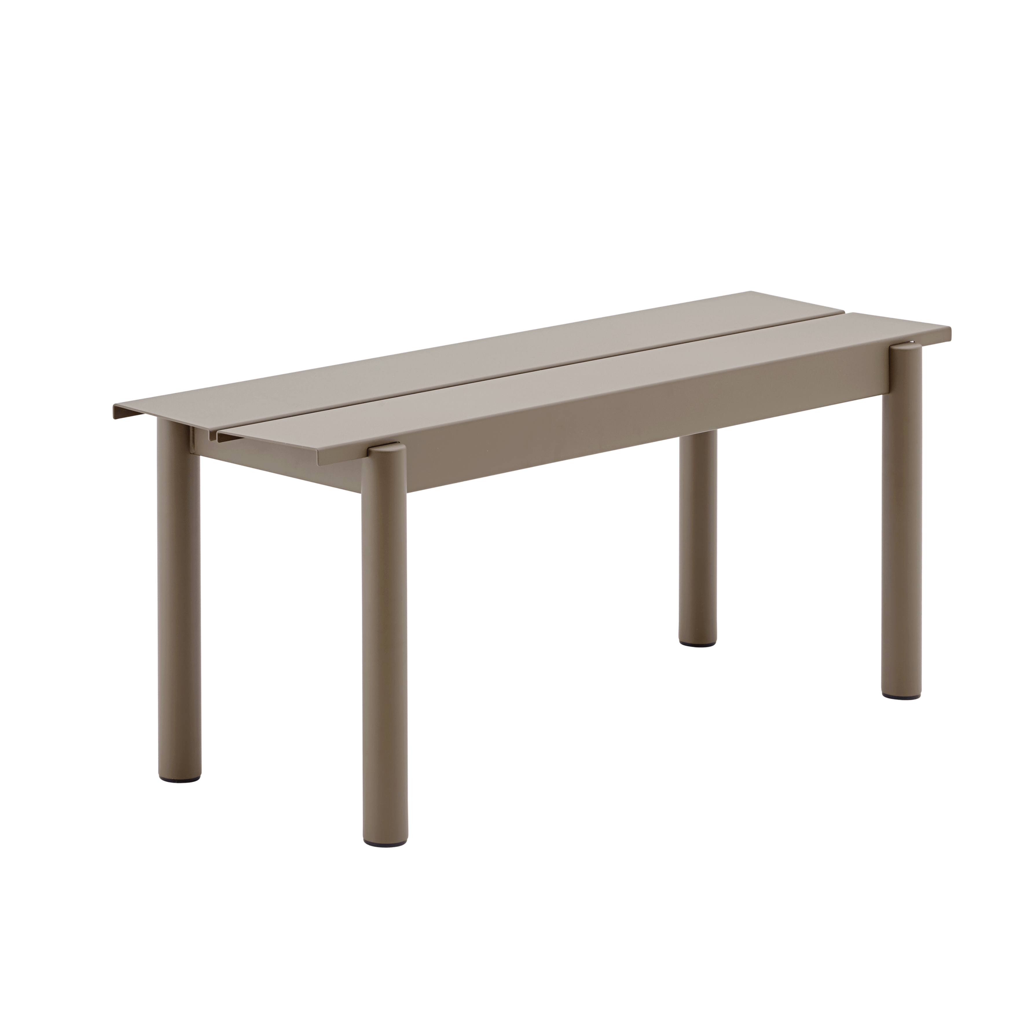 Ławka zewnętrzna LINEAR taupe stal