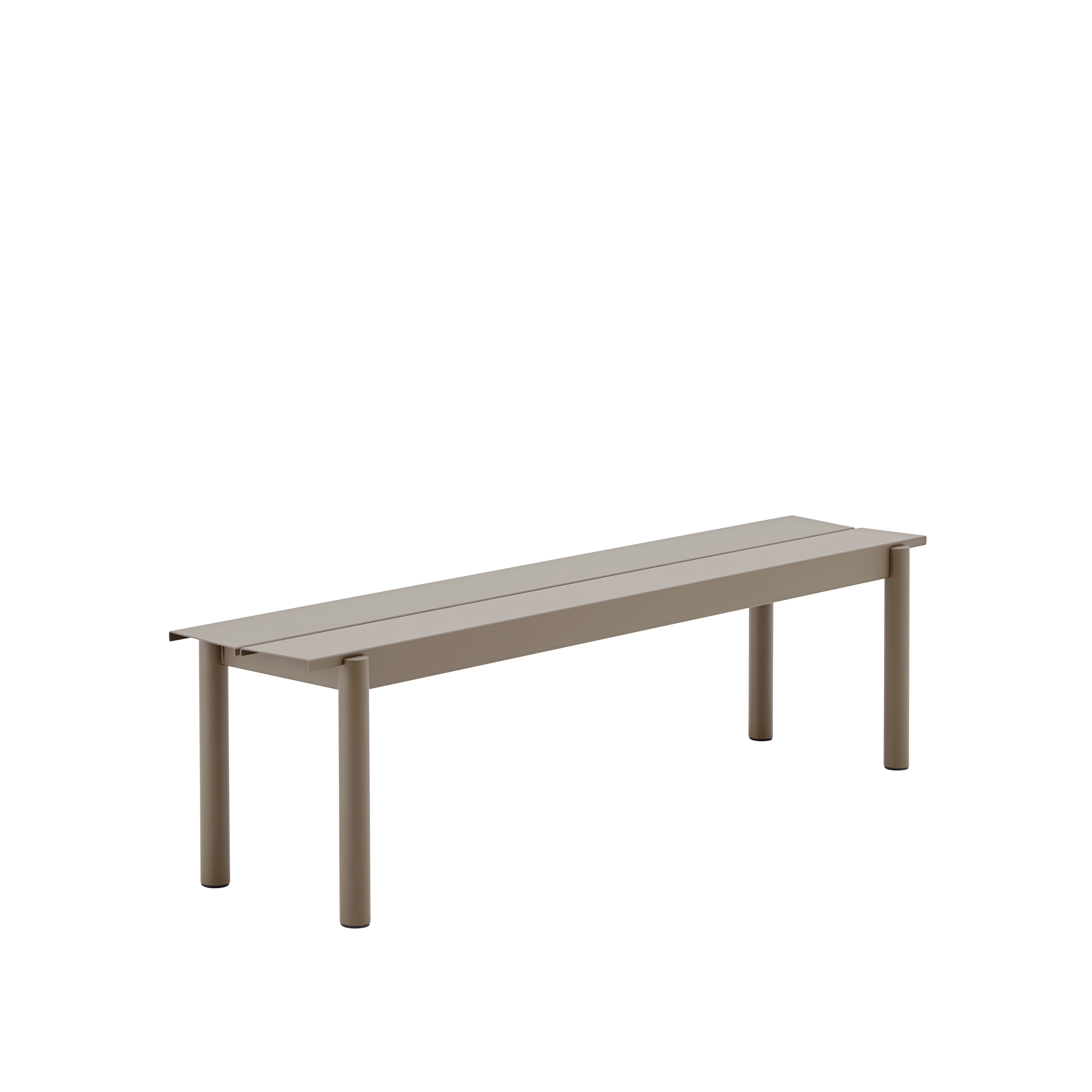Ławka zewnętrzna LINEAR taupe stal