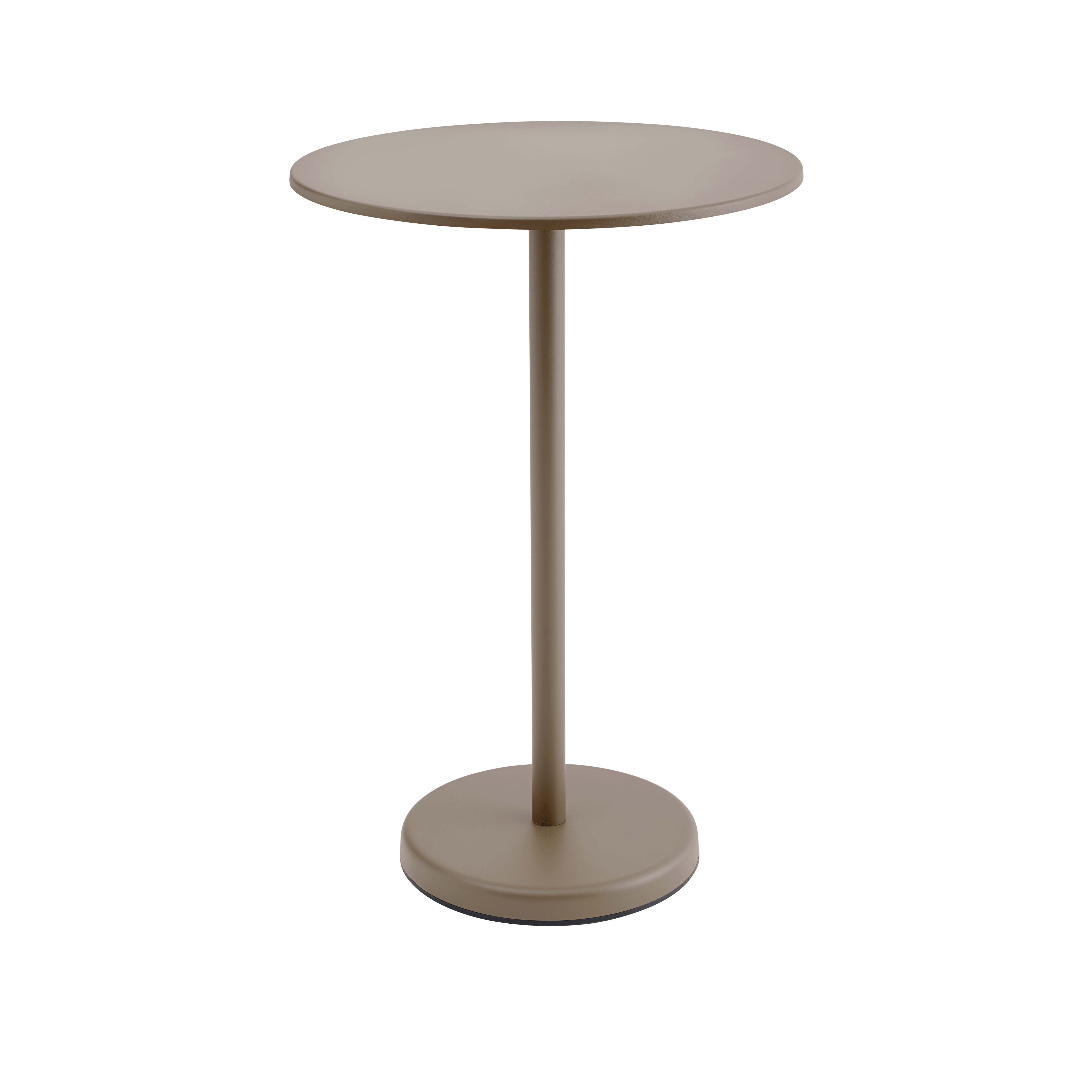 Runder Außentisch LINEAR taupe Stahl
