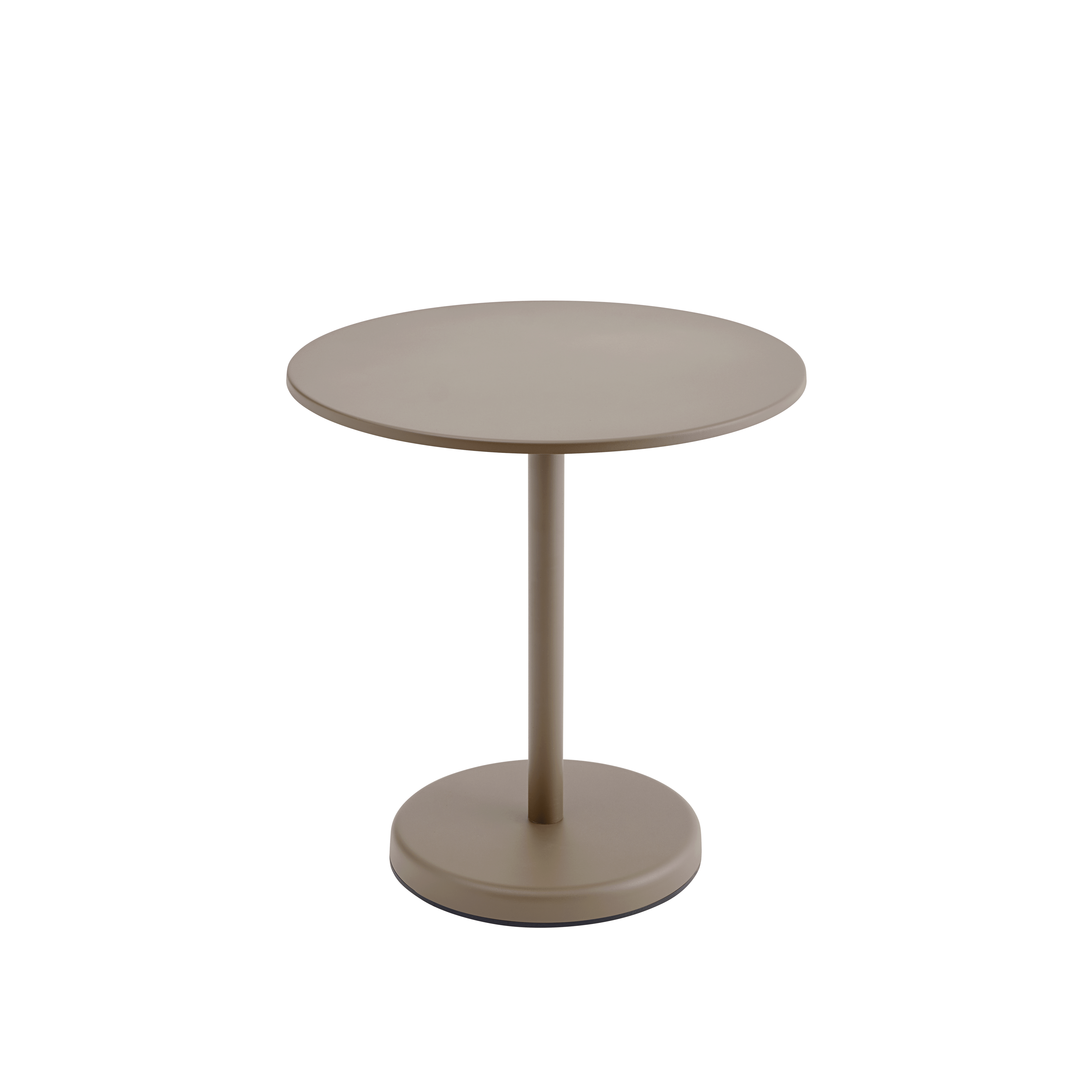 Runder Außentisch LINEAR taupe Stahl