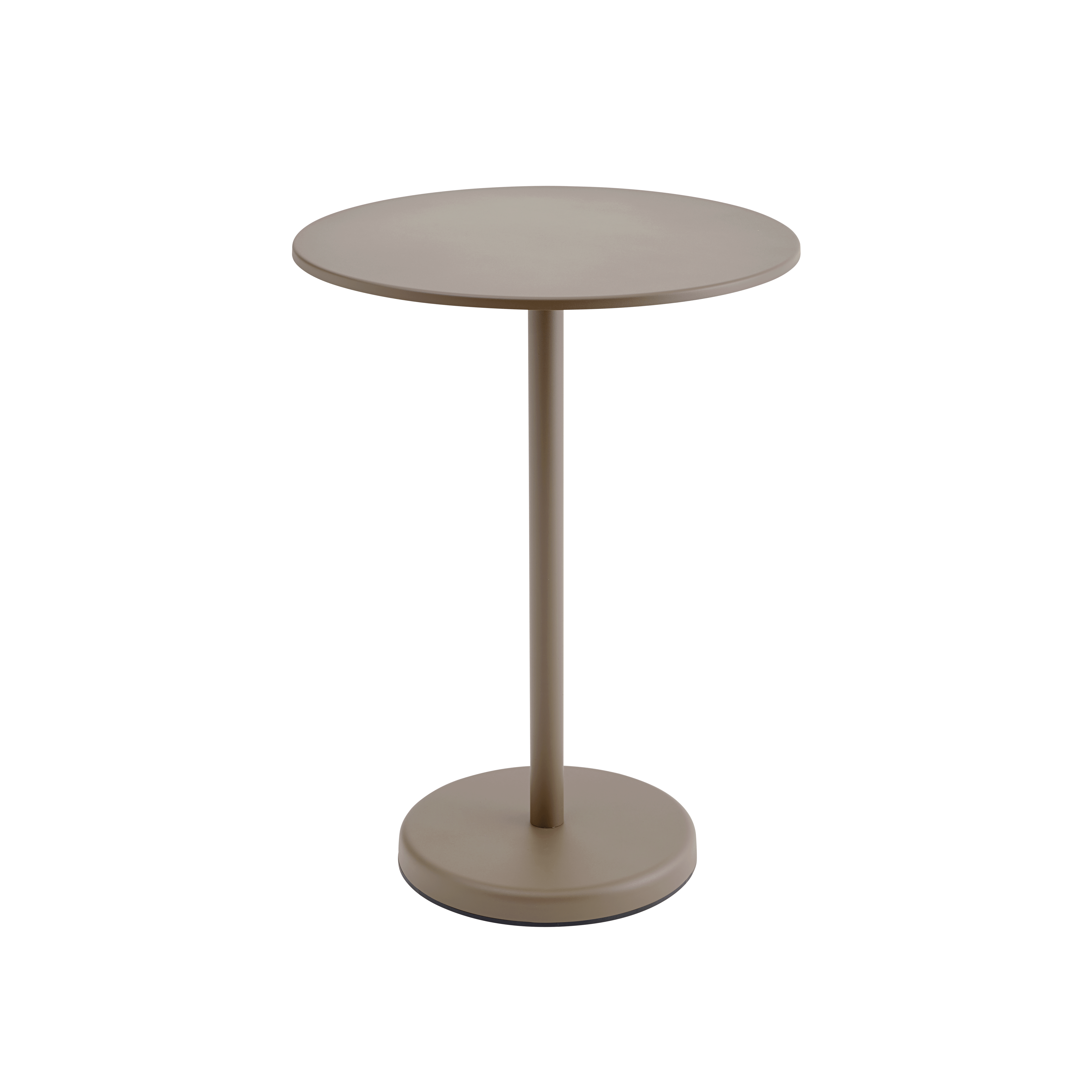 Runder Außentisch LINEAR taupe Stahl