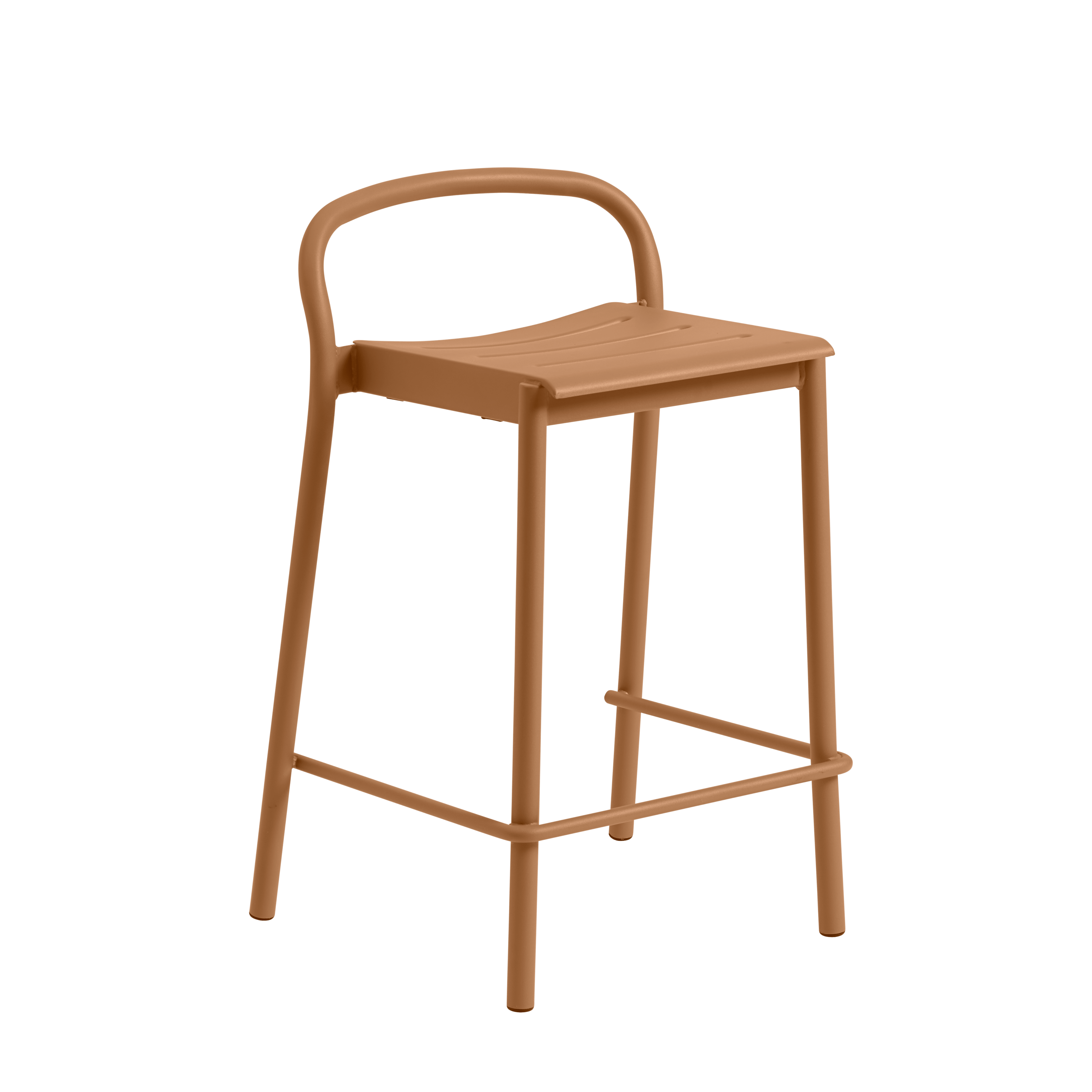 Outdoor Stool LINEAR orange steel