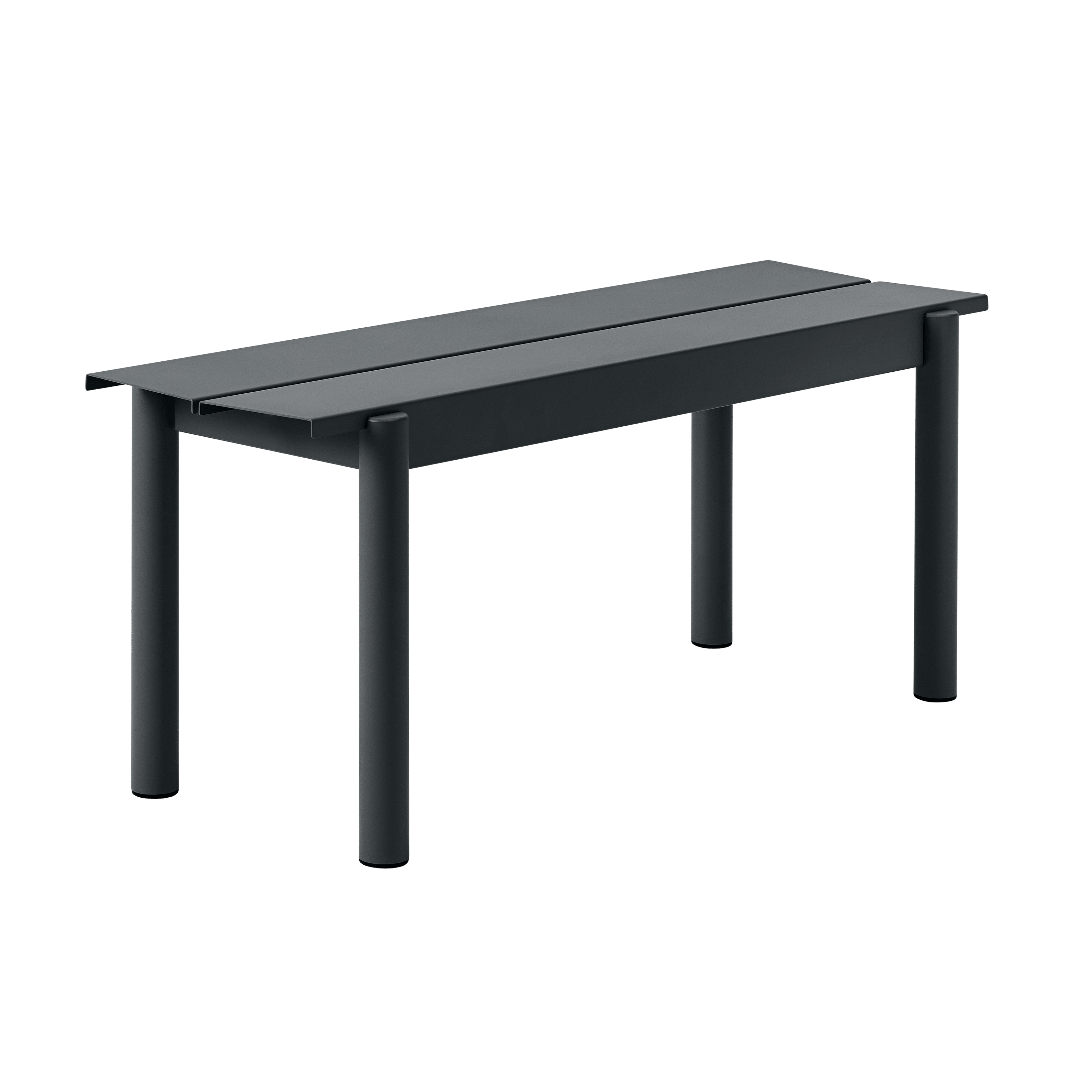 Ławka zewnętrzna LINEAR czarna stal