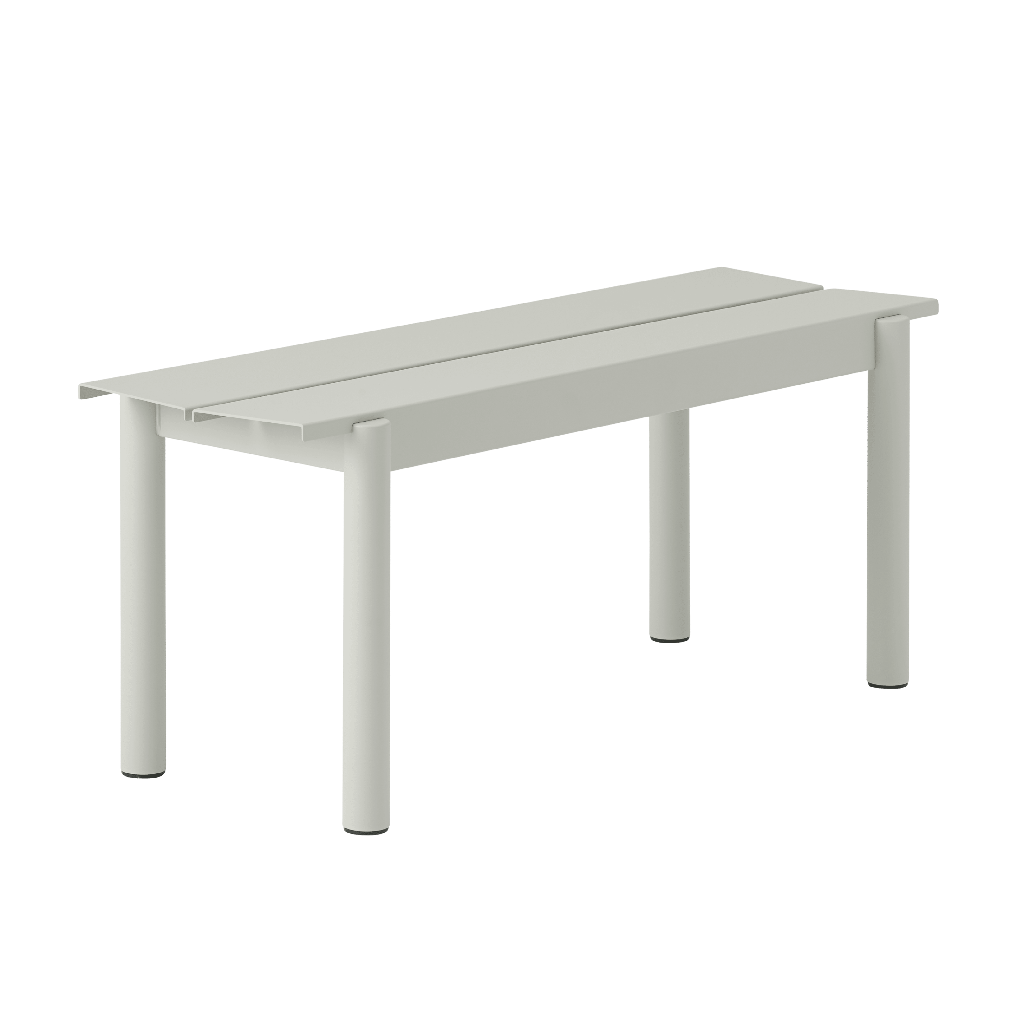 LINEAR Gray Steel Outdoor Bench