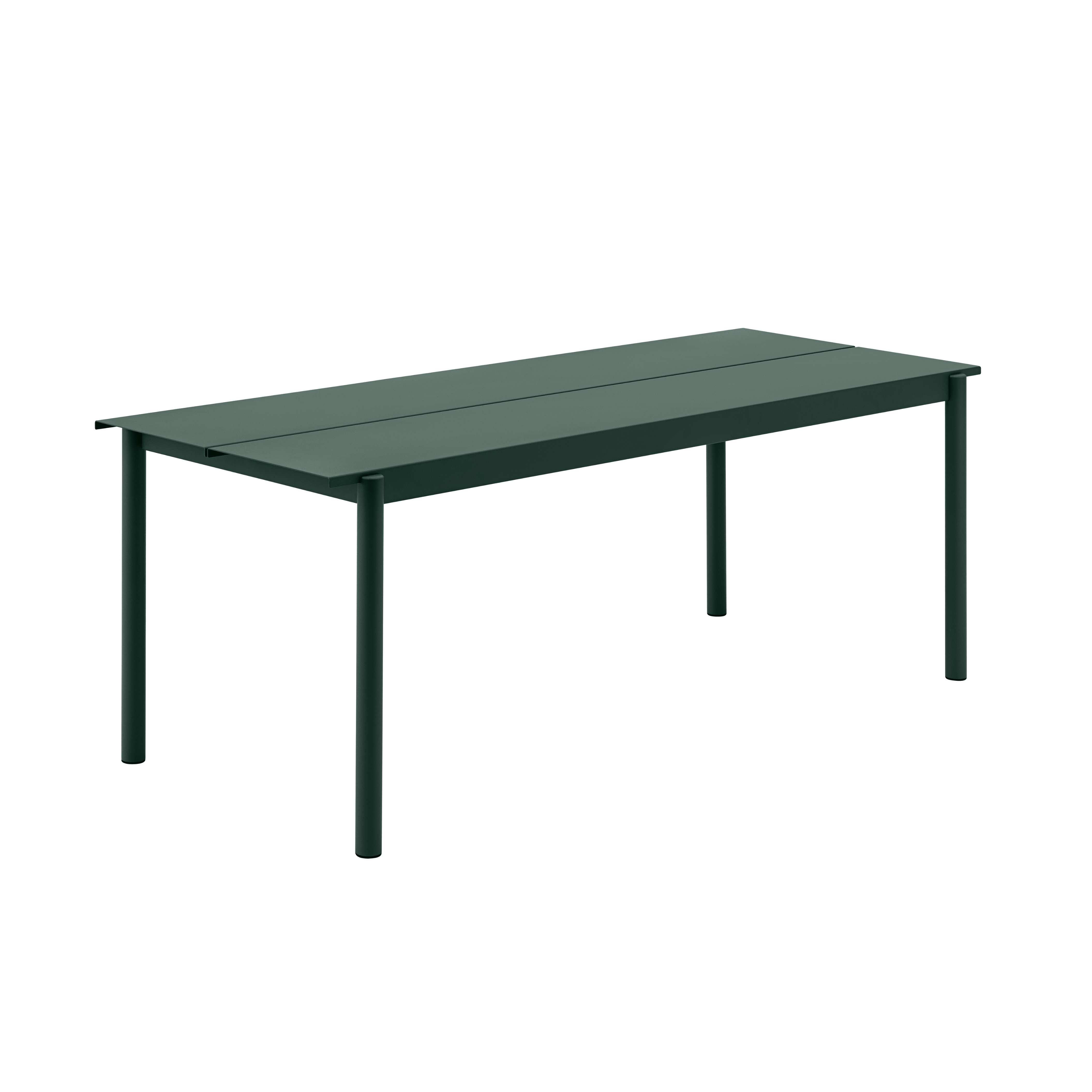 LINEAR Dark Green Steel Outdoor Table