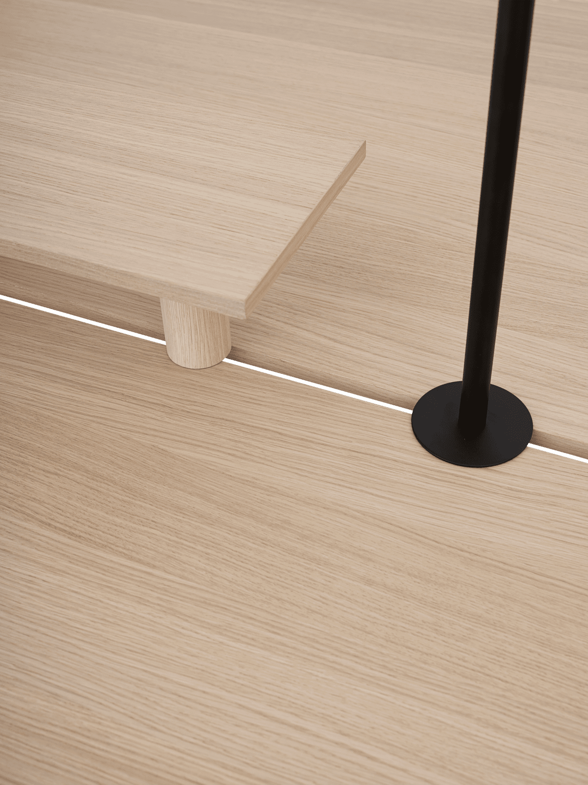 Bürotisch LINEAR SYSTEM HIGH - KONFIGURATION 2 Eichenfurnier