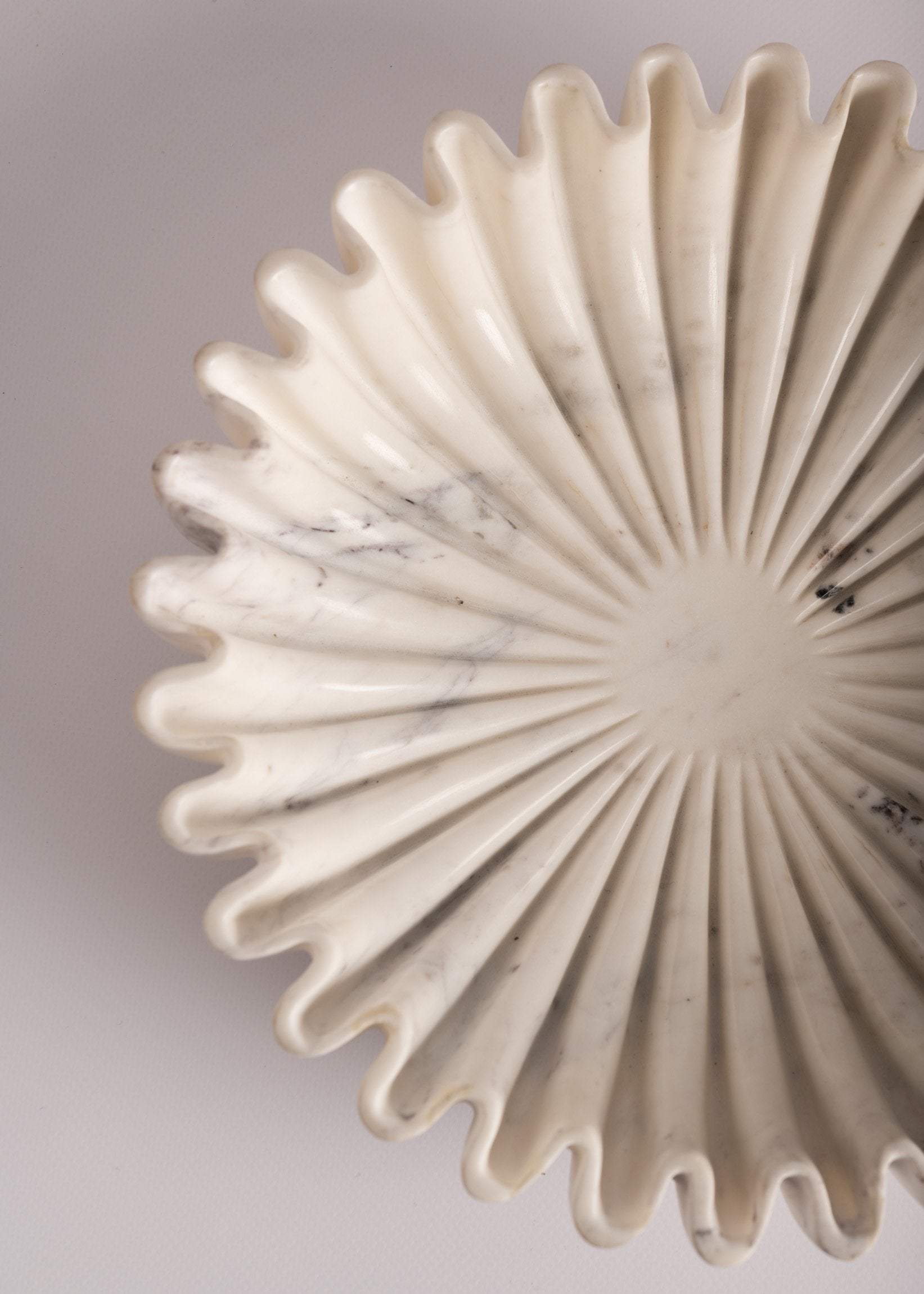 Lotus Bowl White Marble