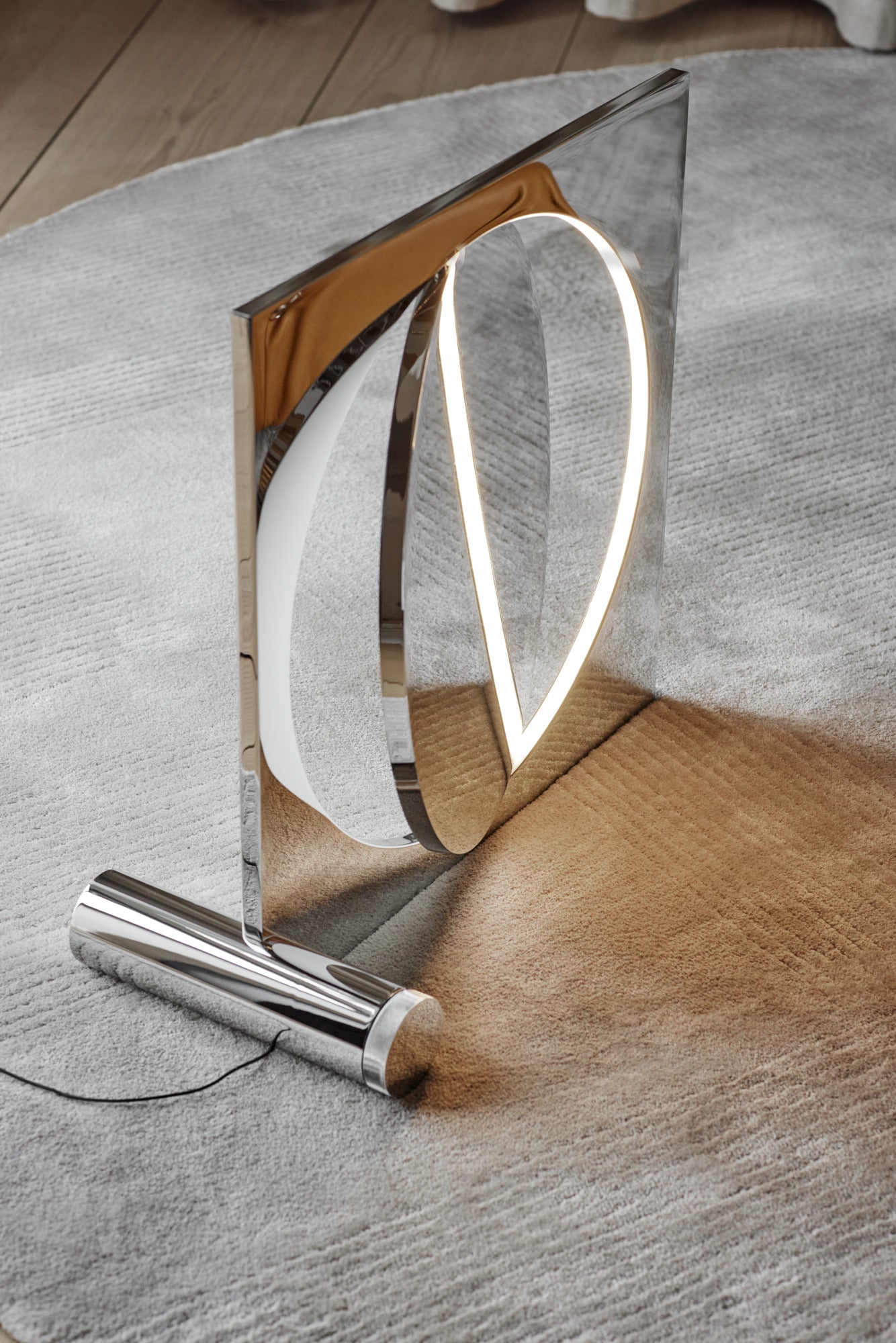 MOONSETTER chrome floor lamp