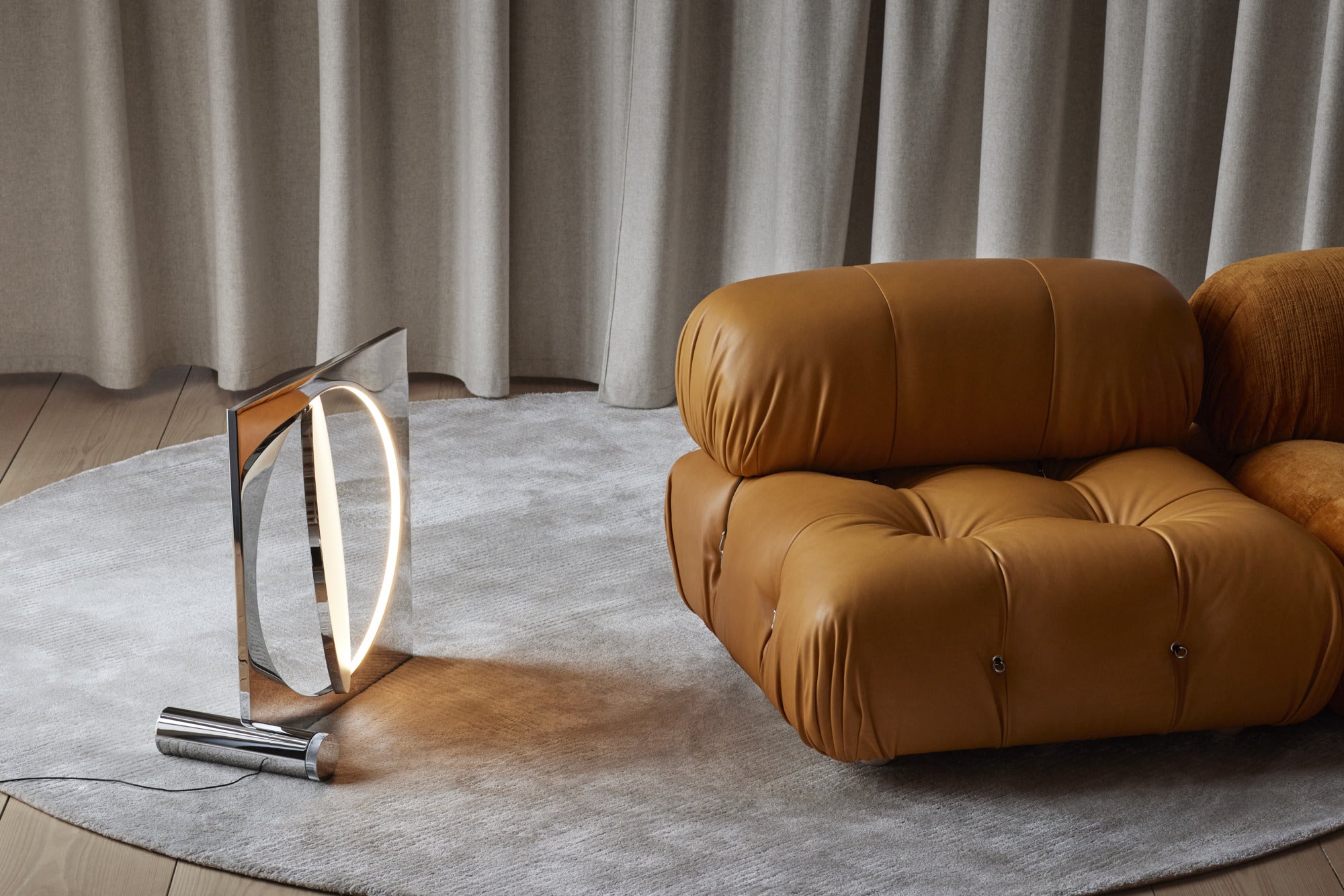 MOONSETTER chrome floor lamp