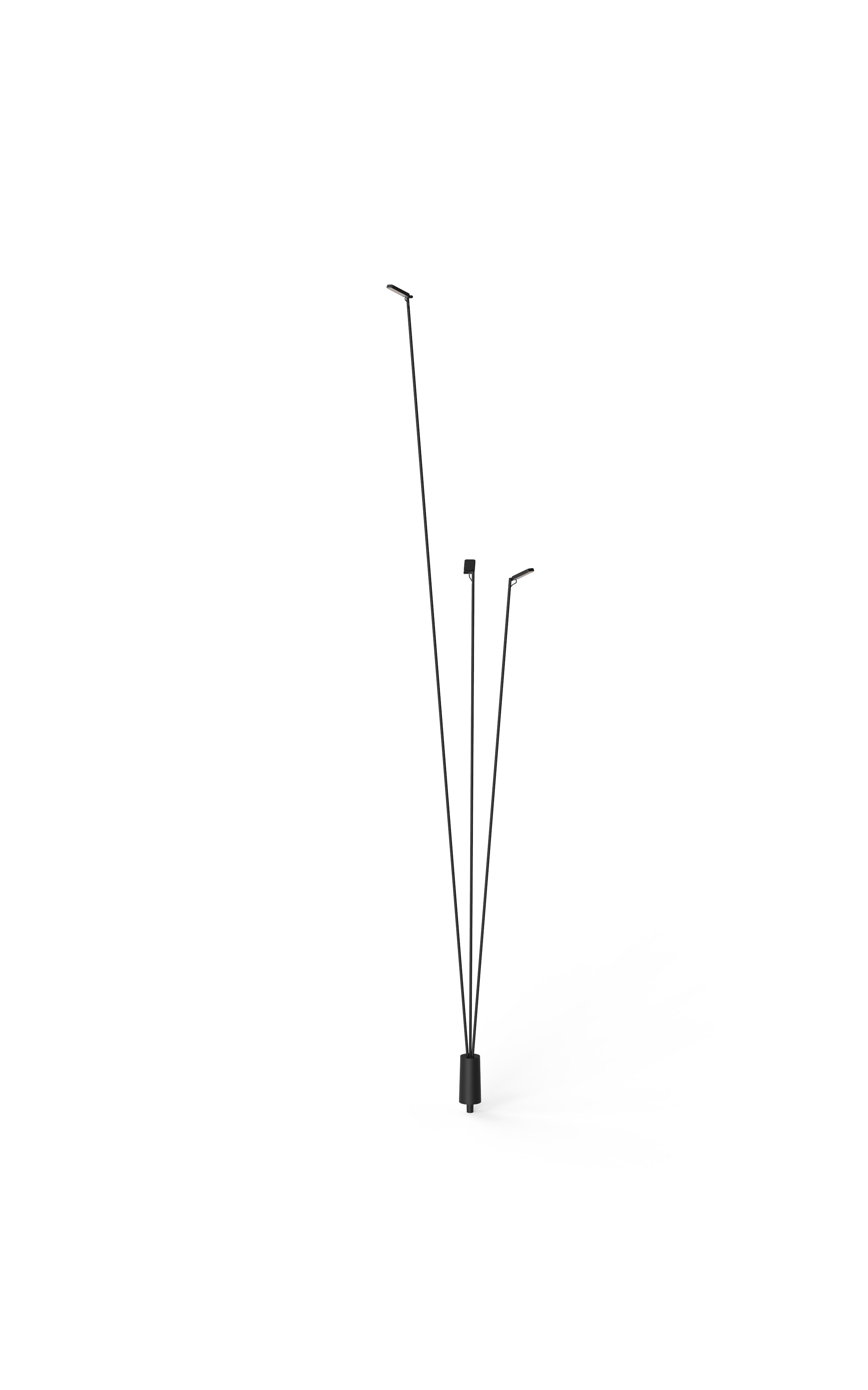 Lampa stojąca zewnętrzna wieloramienna FLIA czarny