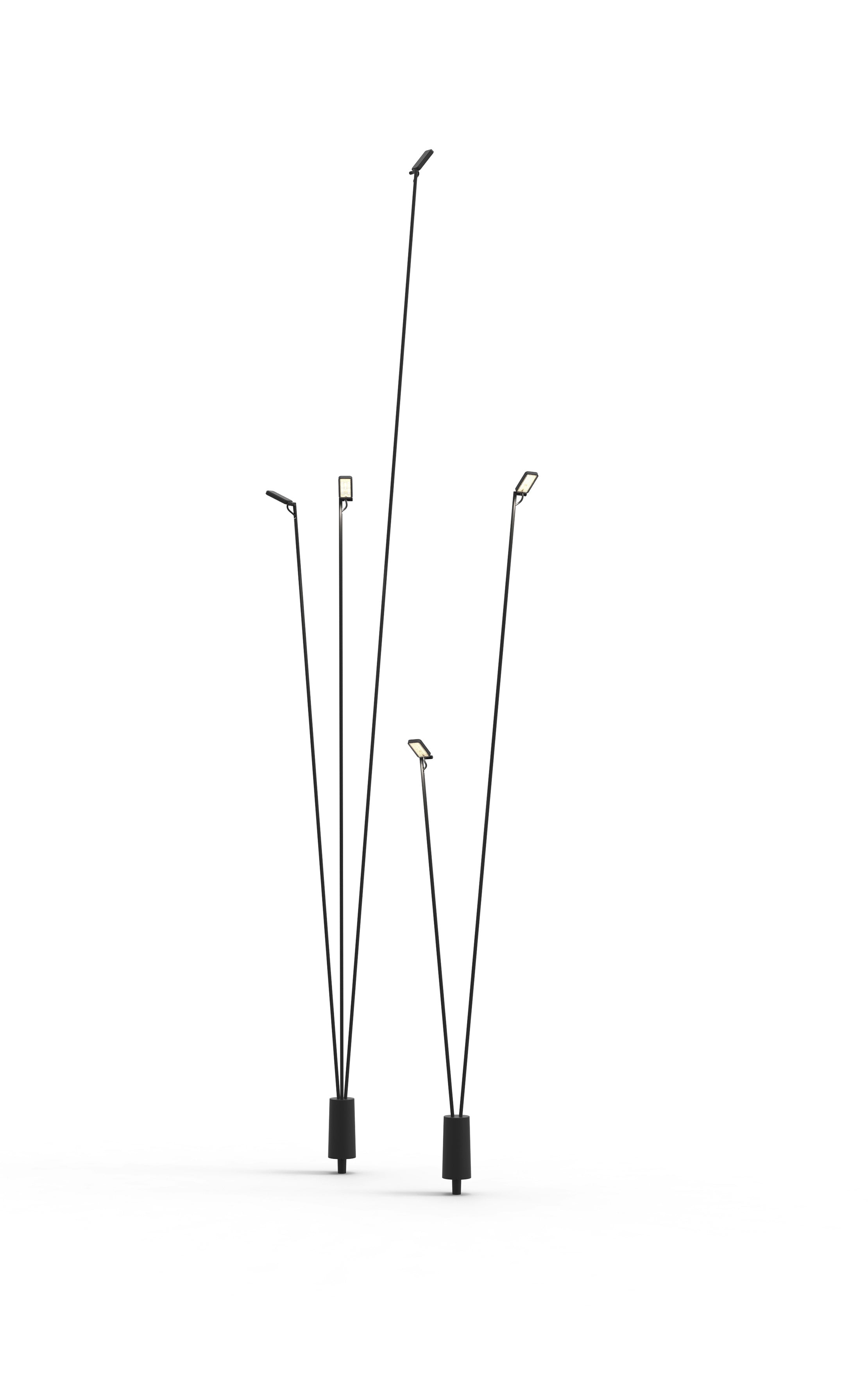 Lampa stojąca zewnętrzna wieloramienna FLIA czarny