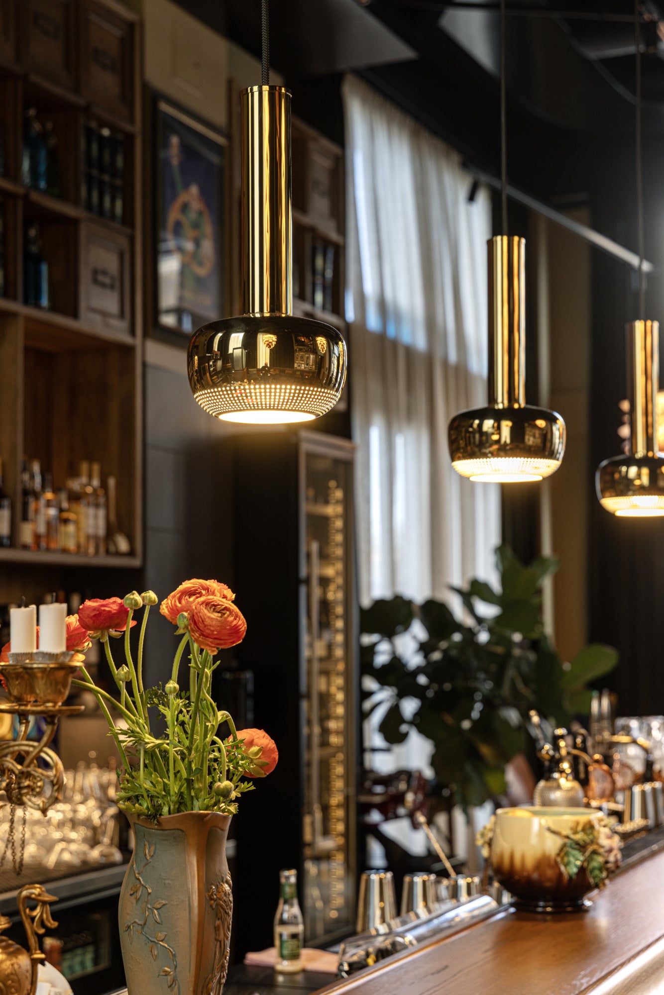 Lampa wisząca VL 56 polerowany mosiądz