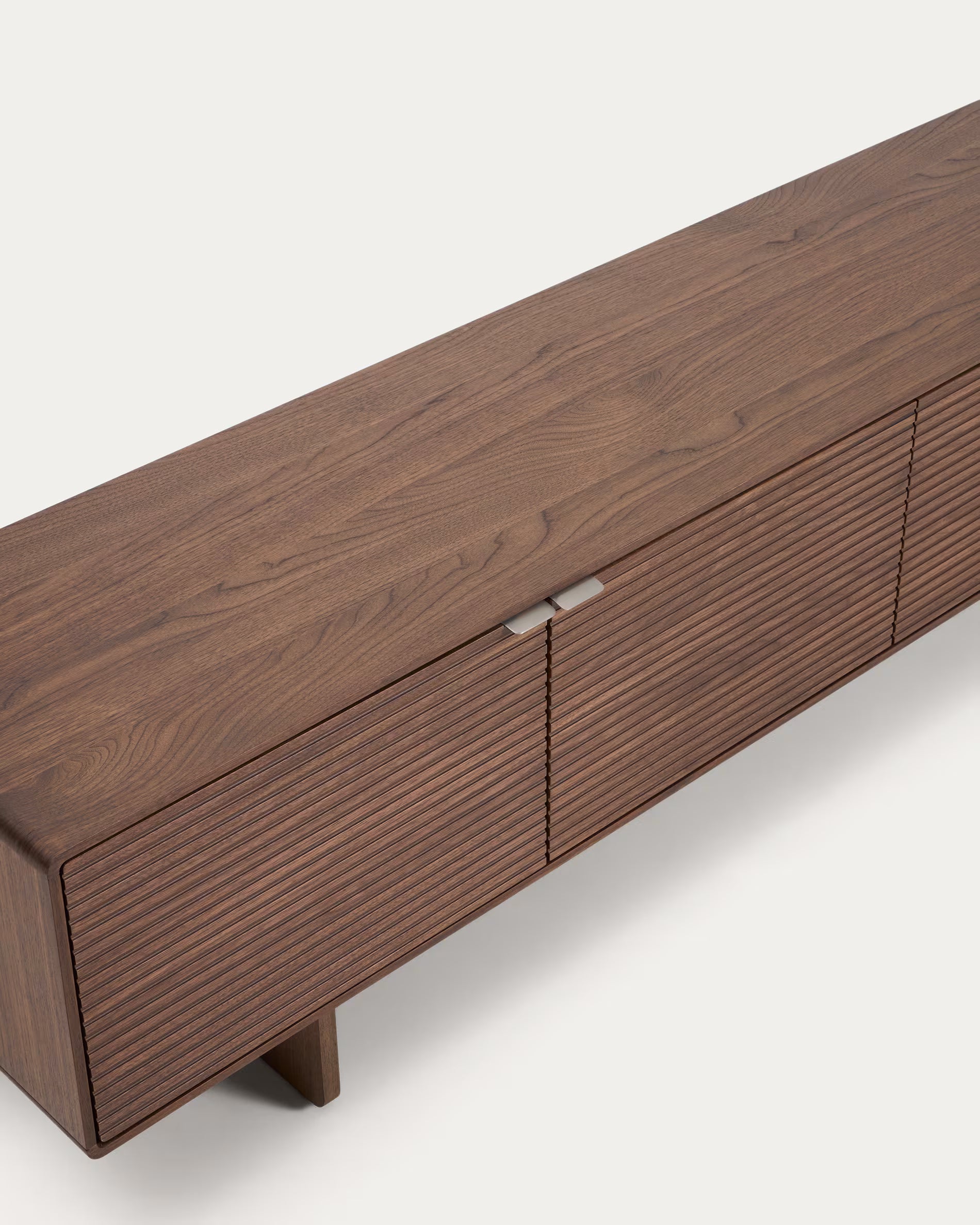 NORLEN dark brown walnut veneer TV cabinet