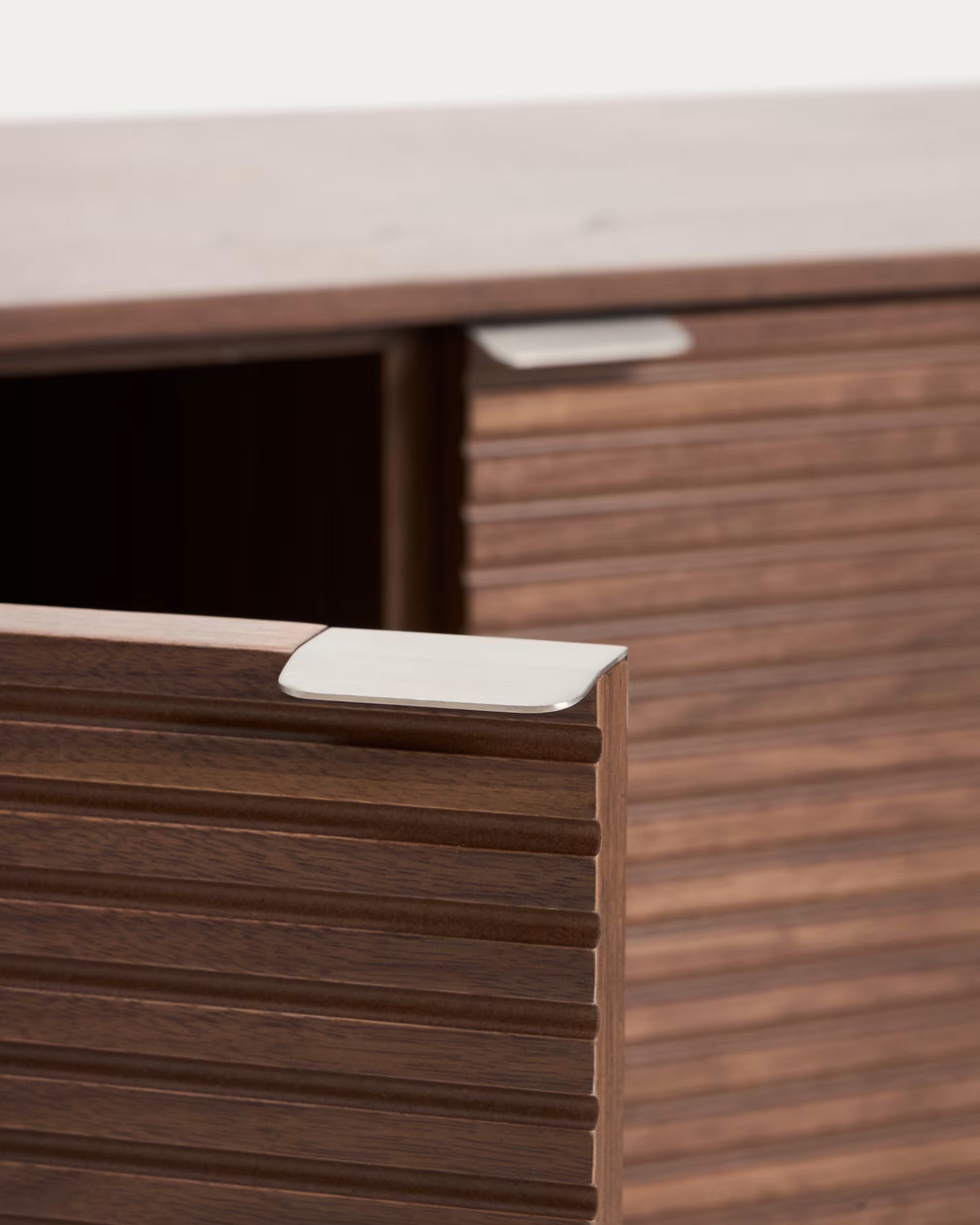 NORLEN dark brown walnut veneer TV cabinet